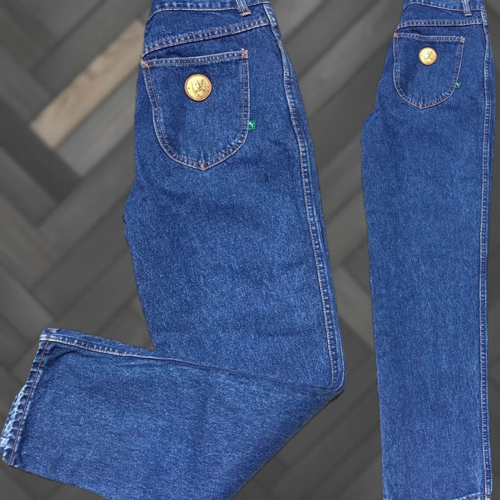Puma VINTAGE Puma Jeans UK 34 EUROPE 50 Denim Blue 80s 90s 1980s 1990s Mens Girls Womens Jeans Waist 32" X-Large? Size US 32 / EU 48 - 1 Thumbnail
