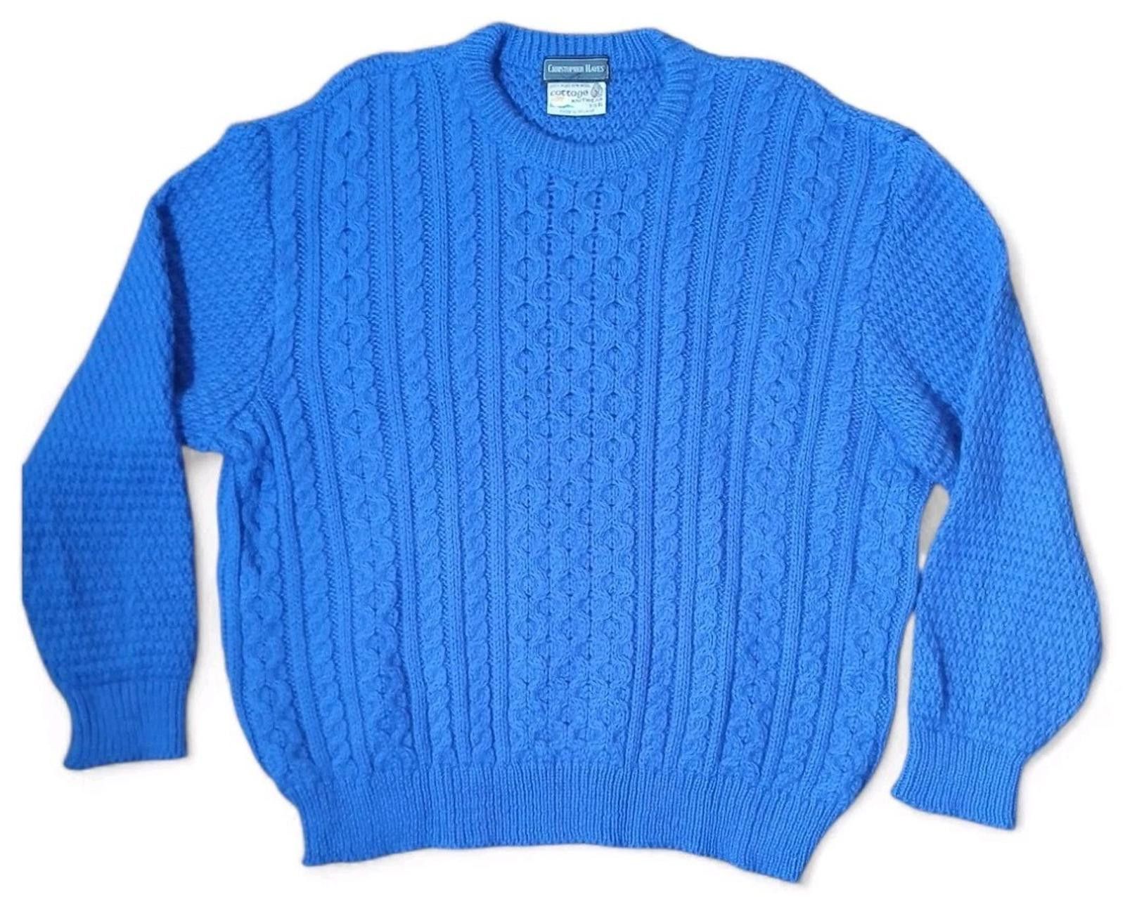 Other Christoper Hayes 100% Wool XL Cottage Knitwear Irish Sweater Size US XL / EU 56 / 4 - 1 Thumbnail