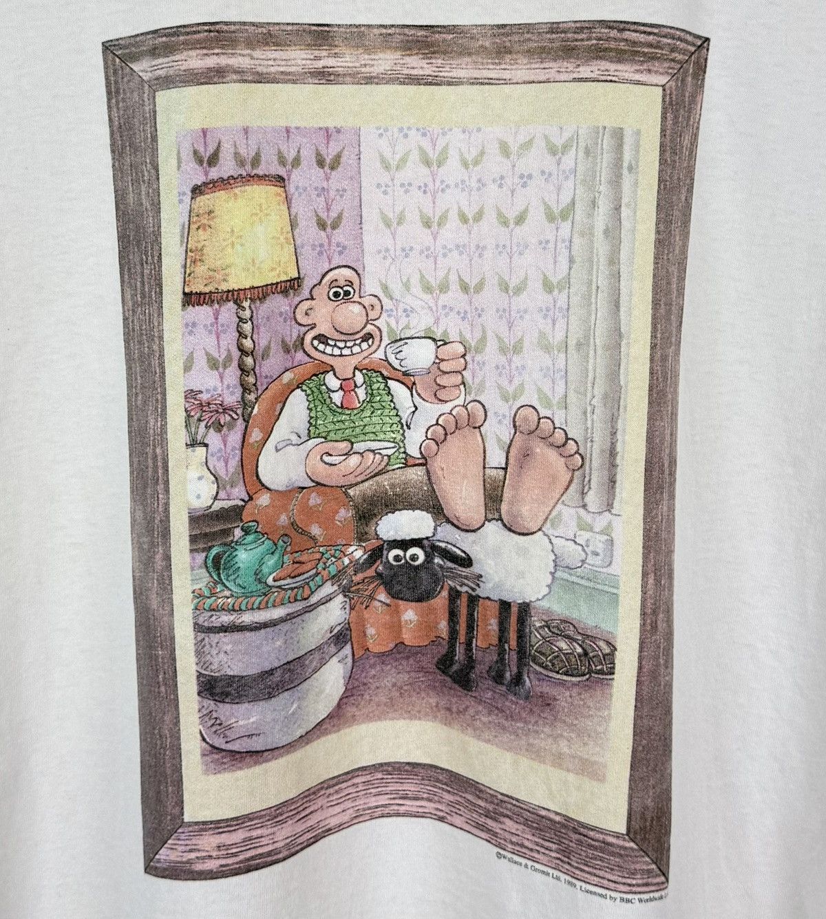 Vintage Vintage Wallace & Gromit 1989 T-Shirt Cartoon Promo White Size US XL / EU 56 / 4 - 2 Thumbnail