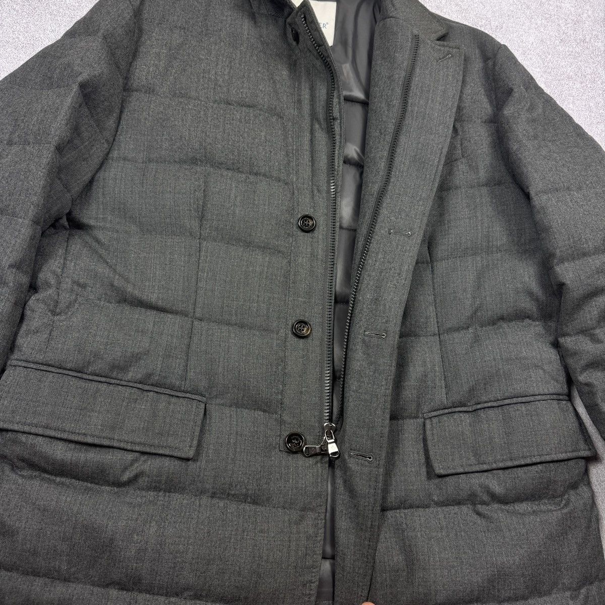 Moncler Men`s Moncler Rodin Gray Wool Puffer Jacket Size 6 / XXL Size US XXL / EU 58 / 5 - 9 Thumbnail