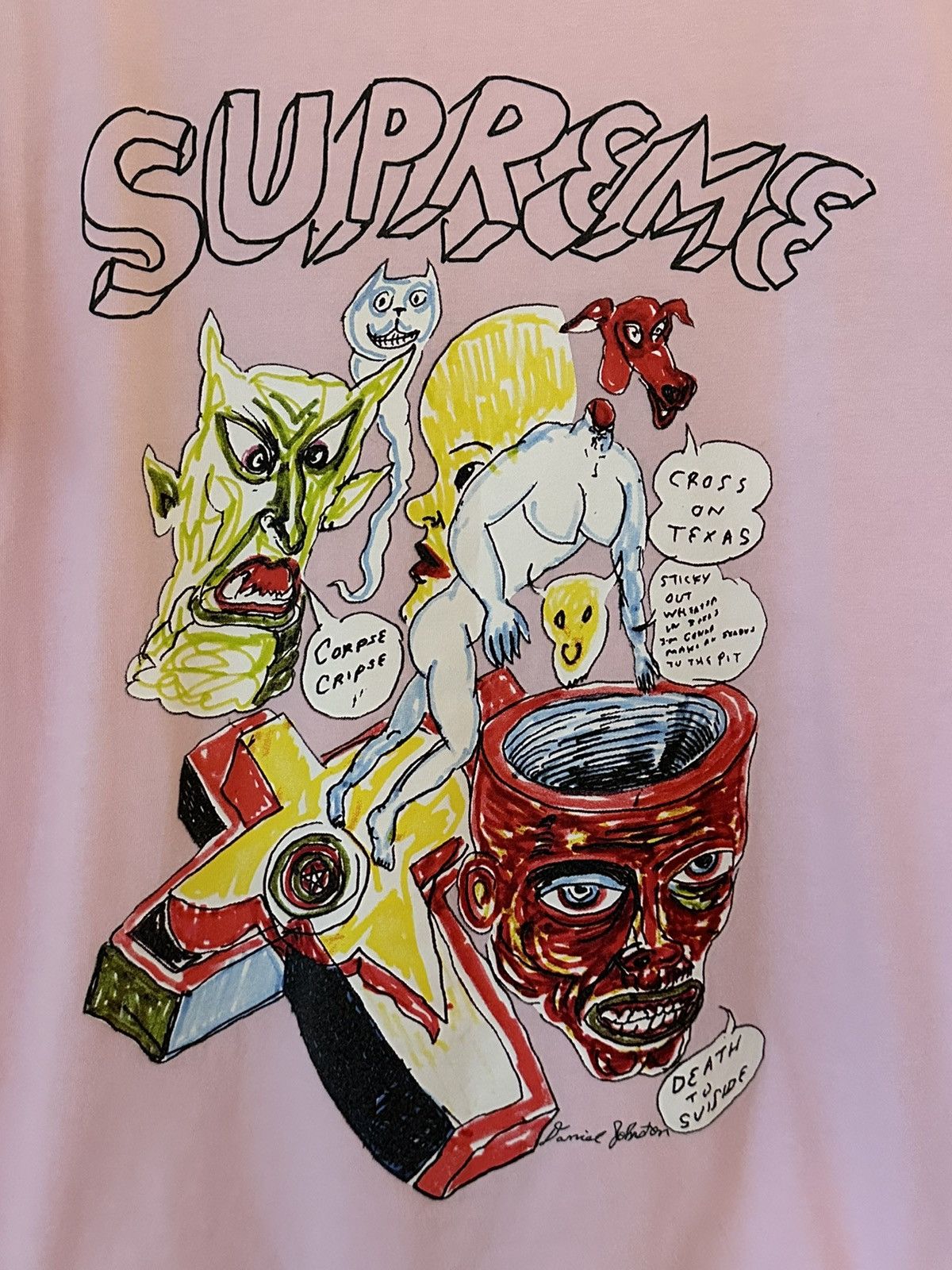 Supreme Supreme Daniel Johnston Logo Tee Size US M / EU 48-50 / 2 - 2 Thumbnail