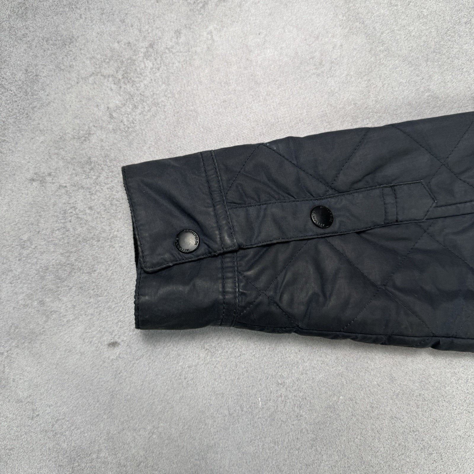 Allsaints Allsaints Spitalfields Waxed Quilted Jacket Blue Size M Size US M / EU 48-50 / 2 - 17 Thumbnail
