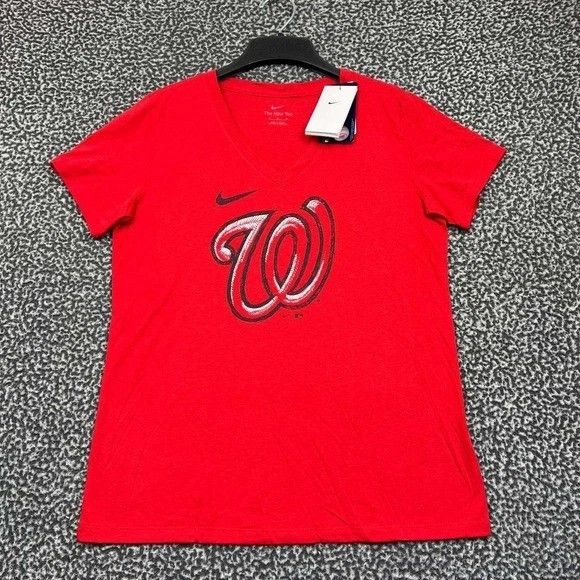 Nike Nike Shirt Women Washington Nationals Short Sleeve V Neck M Size M / US 6-8 / IT 42-44 - 1 Thumbnail