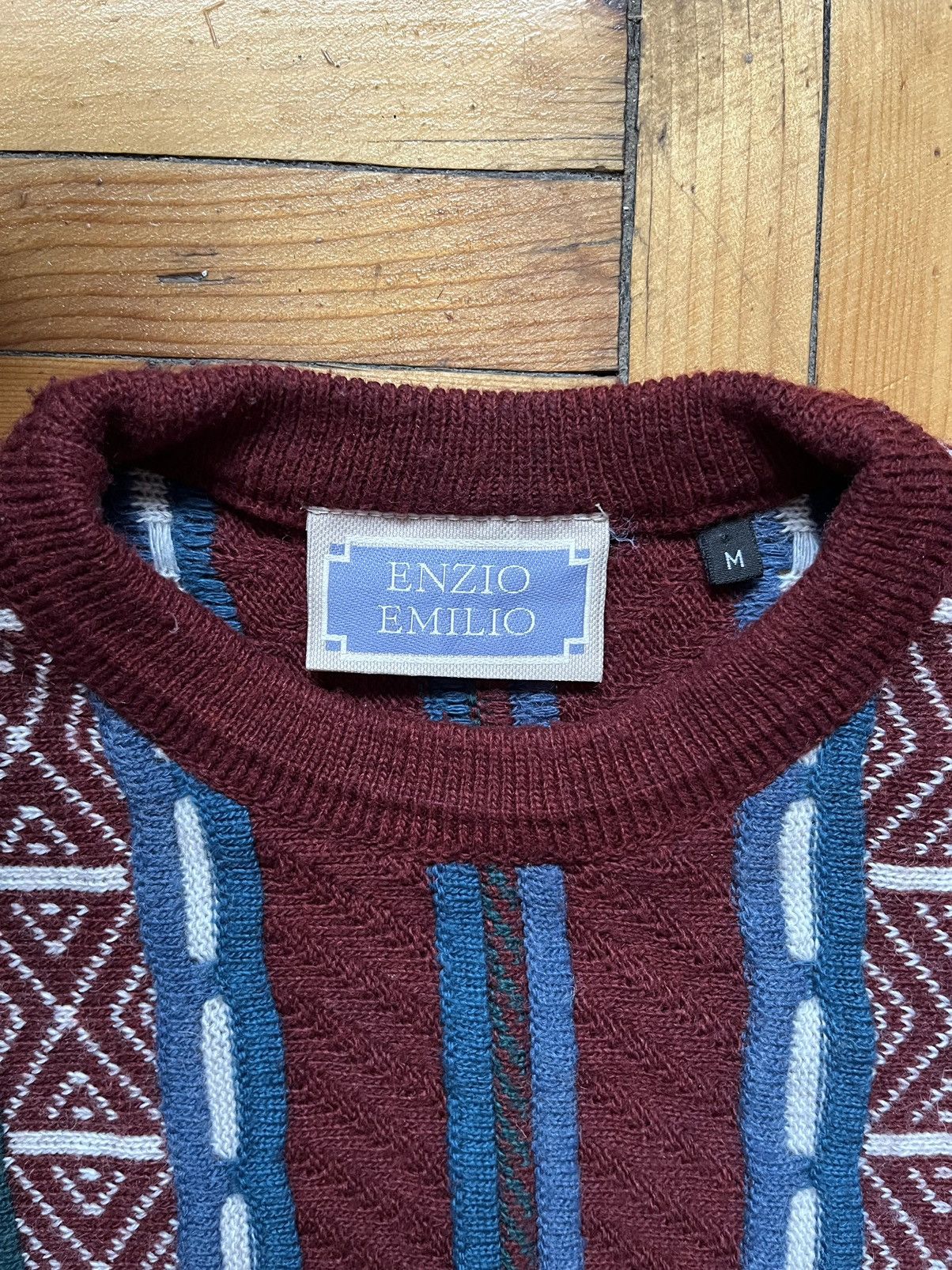 Vintage Vintage Cable Coloured Like Coogi 90's Streetwear Sweater Size US M / EU 48-50 / 2 - 3 Thumbnail