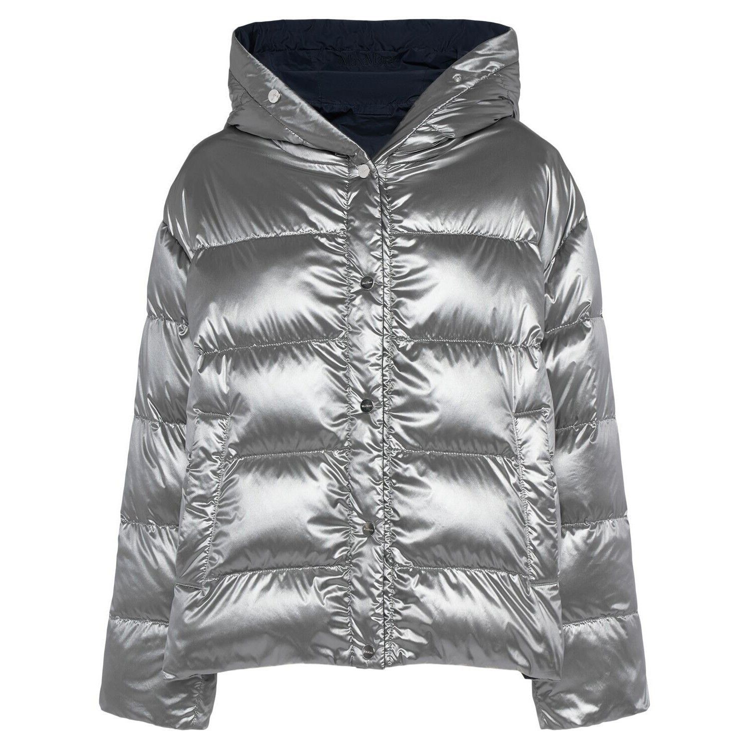 Max Mara MAX MARA Nico $1345 Light Grey Canvas Down Jacket New And Au Size S / US 4 / IT 40 - 1 Thumbnail