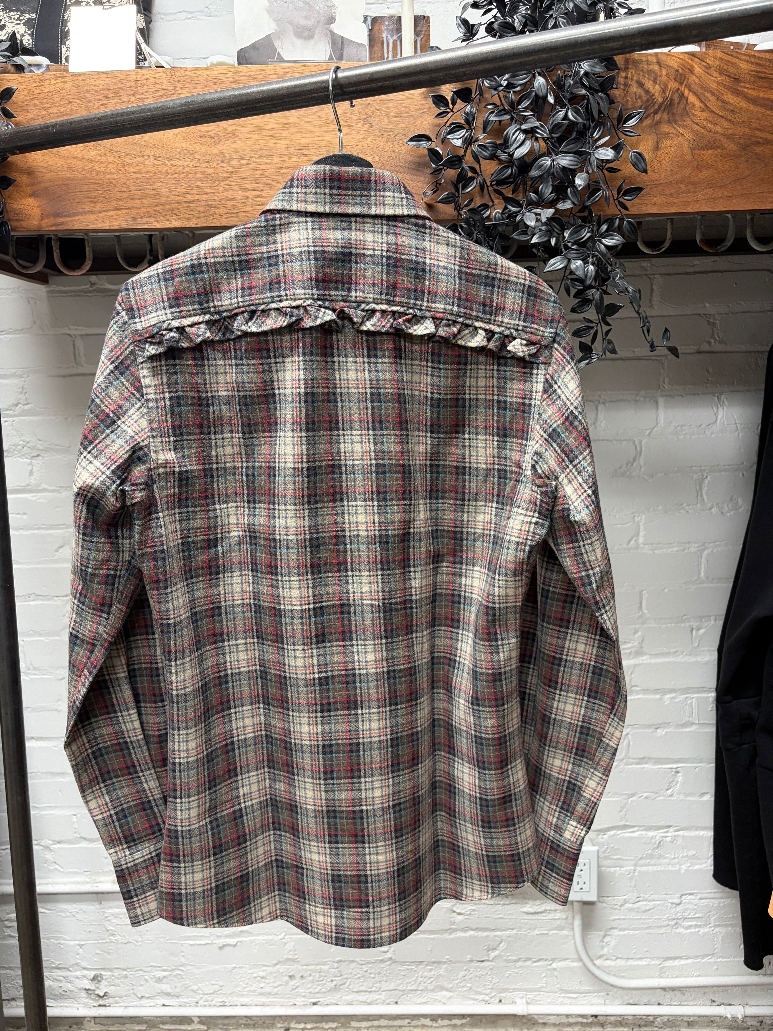 Gucci Gucci Plaid Western Shirt with Pleated ‘Ruffle’ Detailing Size US M / EU 48-50 / 2 - 4 Thumbnail
