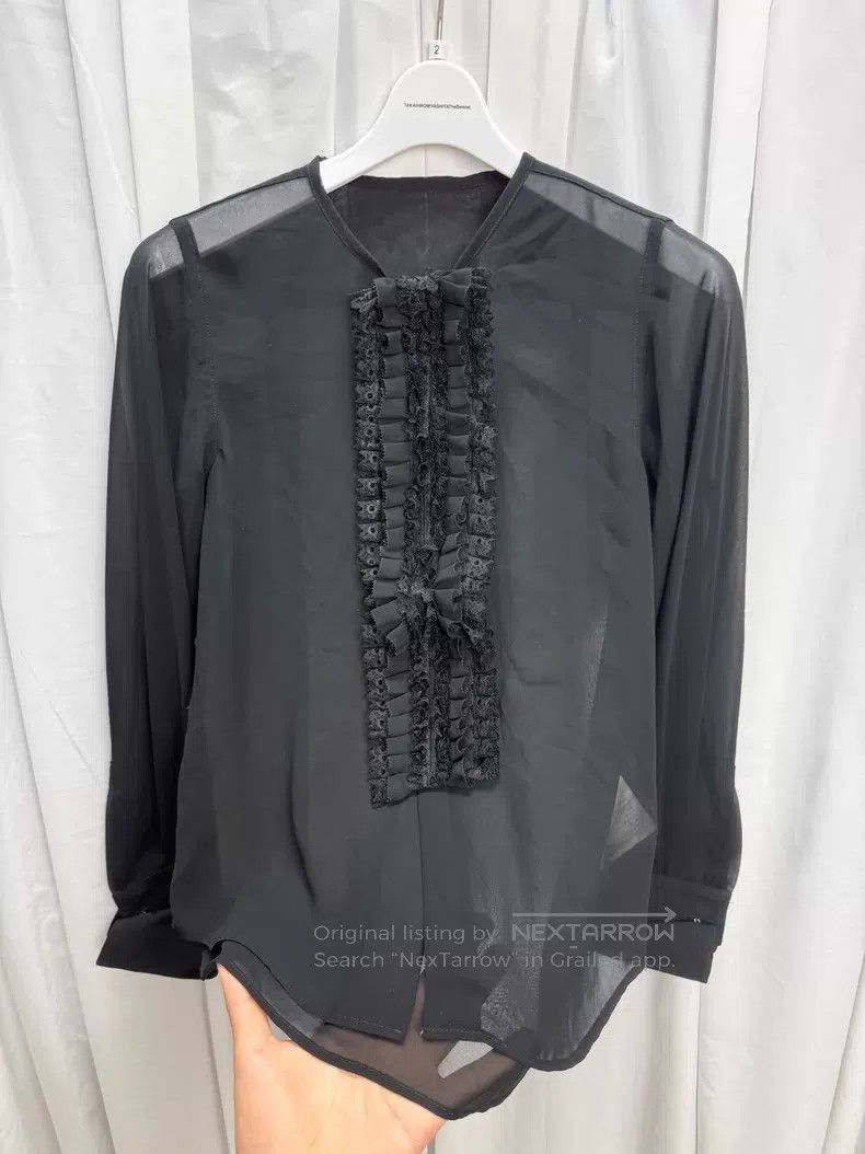 Comme des Garcons Comme des garcons Sheer blouse with ruffle detailing and l Size S / US 4 / IT 40 - 5 Thumbnail