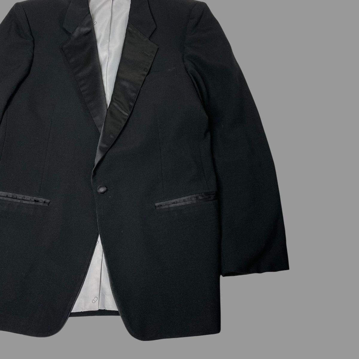 Christian Dior Monsieur Christian Dior monsieur black wool tuxedo blazer jacket Size 38L - 4 Thumbnail