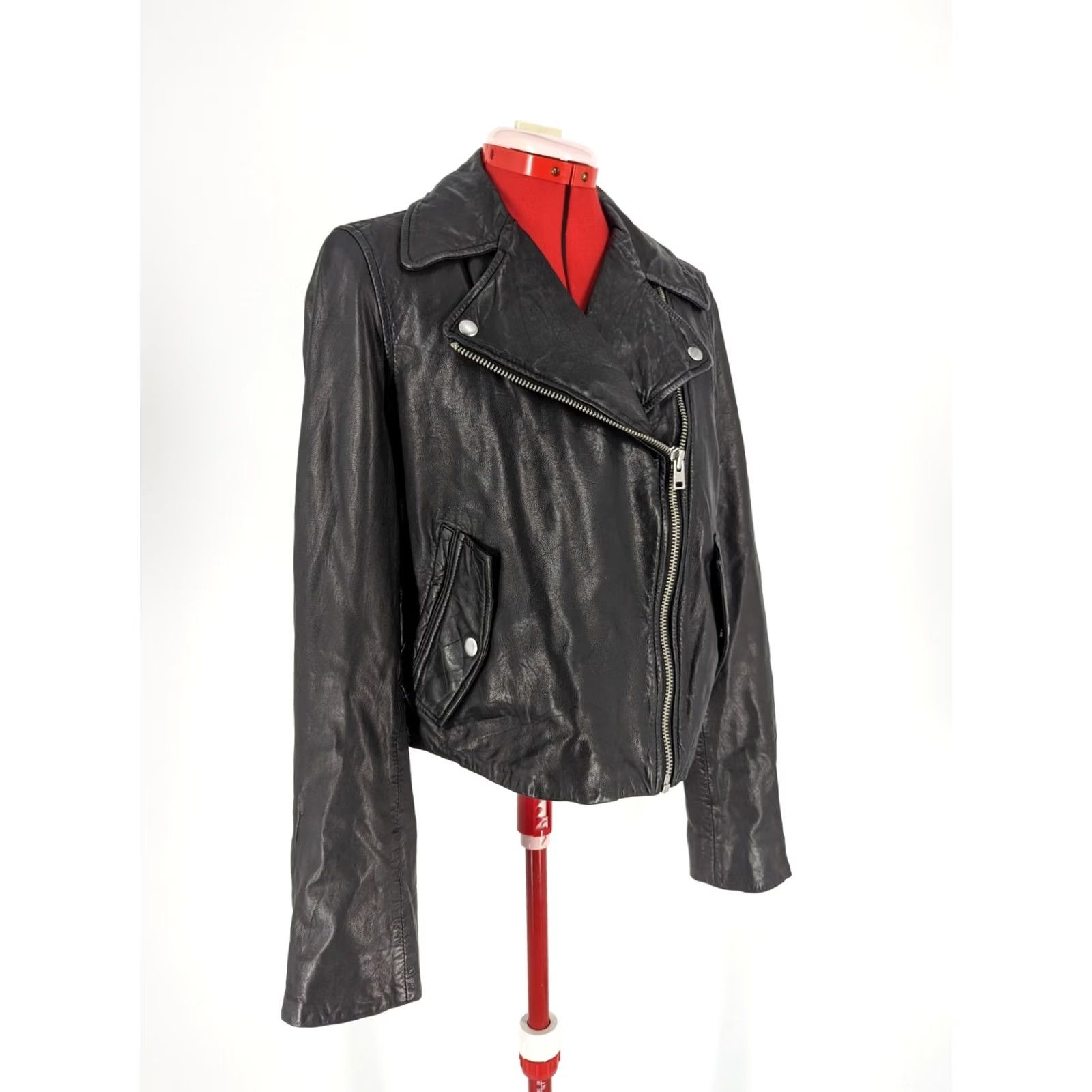 J.Crew J.CREW Motorcycle Jacket Leather Black Punk FW 2018 Runway M Women Mens? Size M / US 6-8 / IT 42-44 - 4 Thumbnail