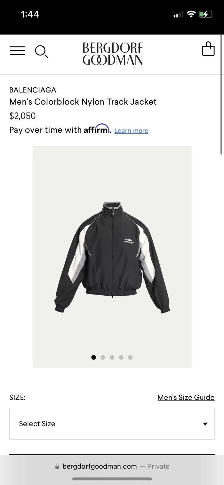 image of Balenciaga Black 3B Sports Icon Track Jacket Size Small, Men's