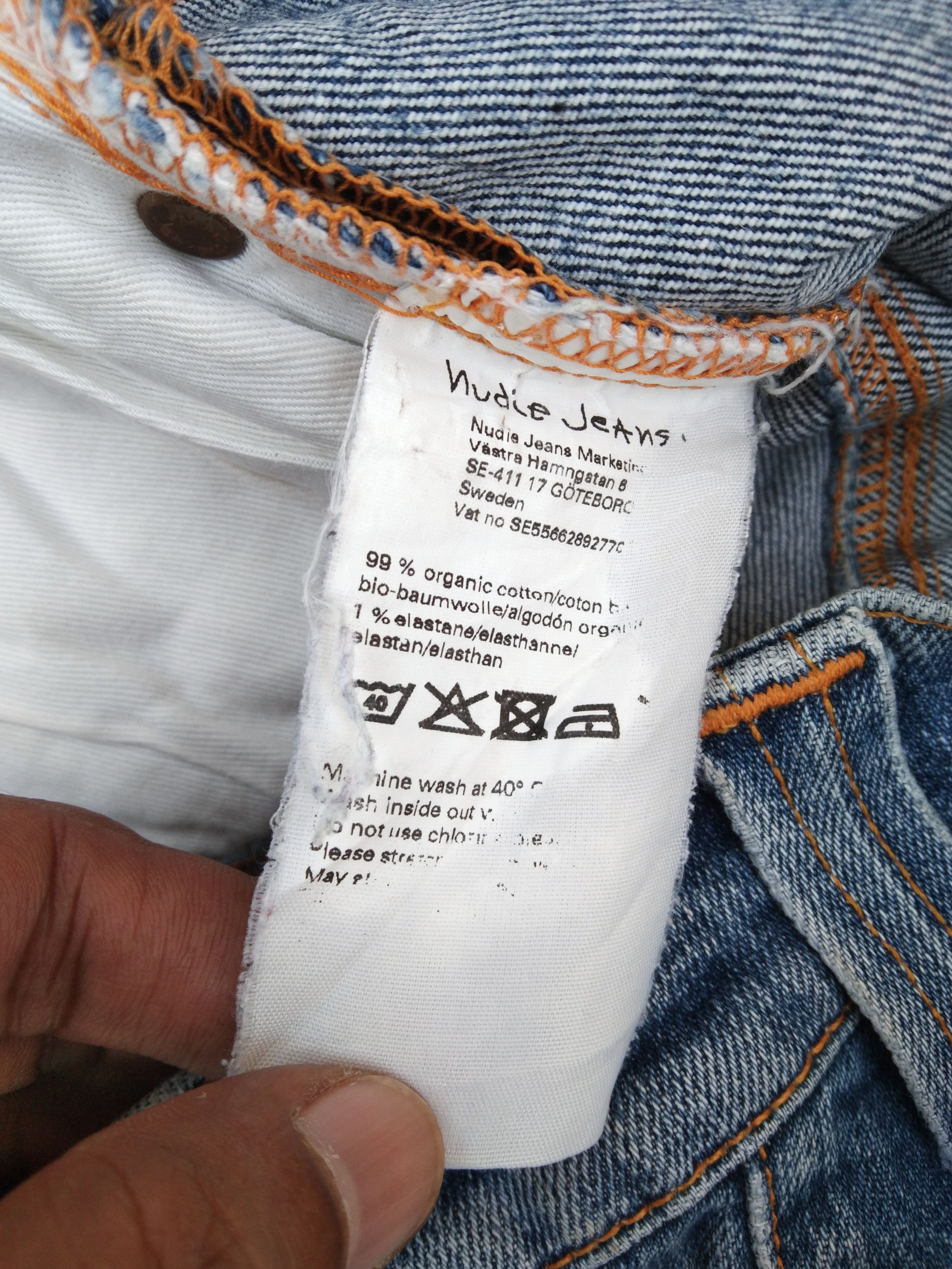 Nudie Jeans Vintage Distressed Nudie Faded Blue Released Hem Jeans 29x30 Size US 29 - 10 Thumbnail