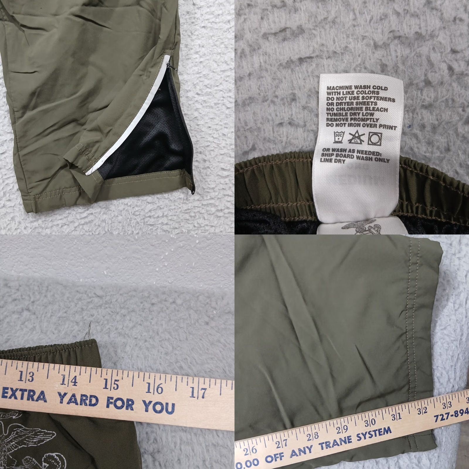 New Balance New Balance USMC Track Pants Men's Medium Long Green Nylon USA Made Size US 31 - 8 Thumbnail