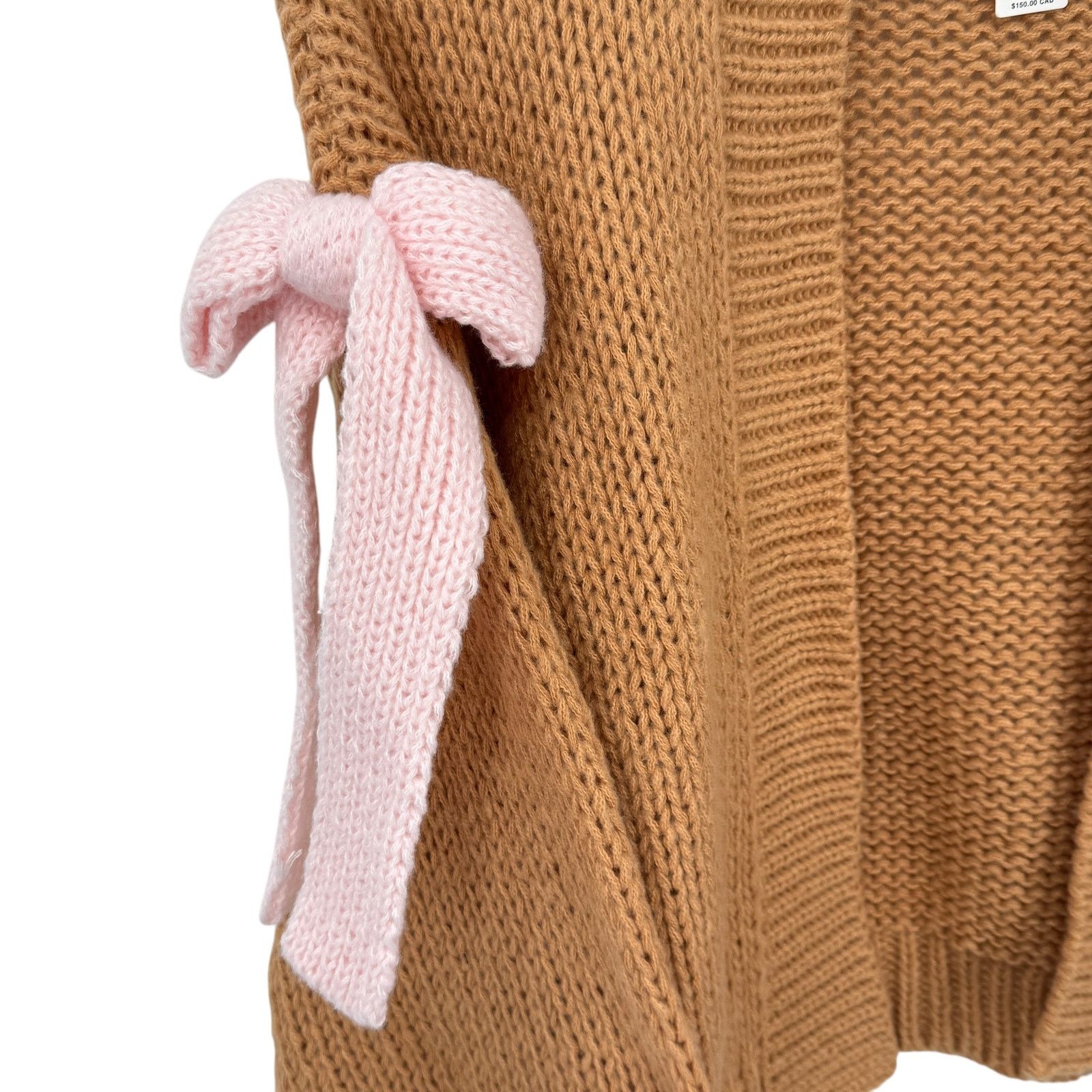 Anthropologie Maeve Anthropologie Chunky Bow Cardigan Sweater OS NWT Size M / US 6-8 / IT 42-44 - 5 Thumbnail