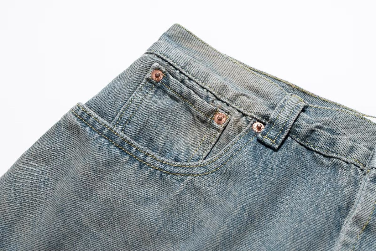 Designer × Vintage Retro Washed Hole Baggy Distressed Jeans Pants Size US 34 / EU 50 - 5 Thumbnail