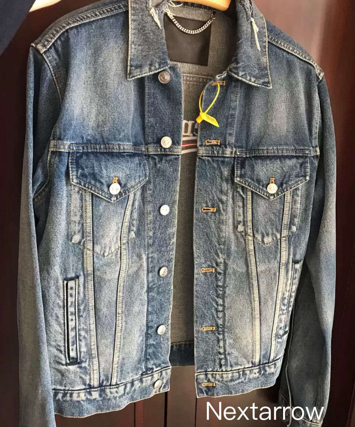 Balenciaga 2017 Cola Wave Denim Coat