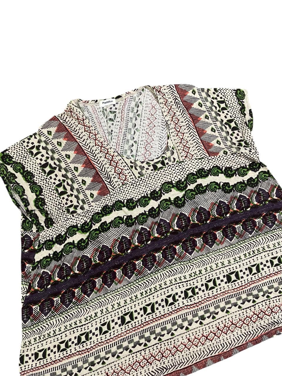 Issey Miyake Issey Miyake Plantation Aztec Abstract T Shirt Size L / US 10 / IT 46 - 2 Thumbnail