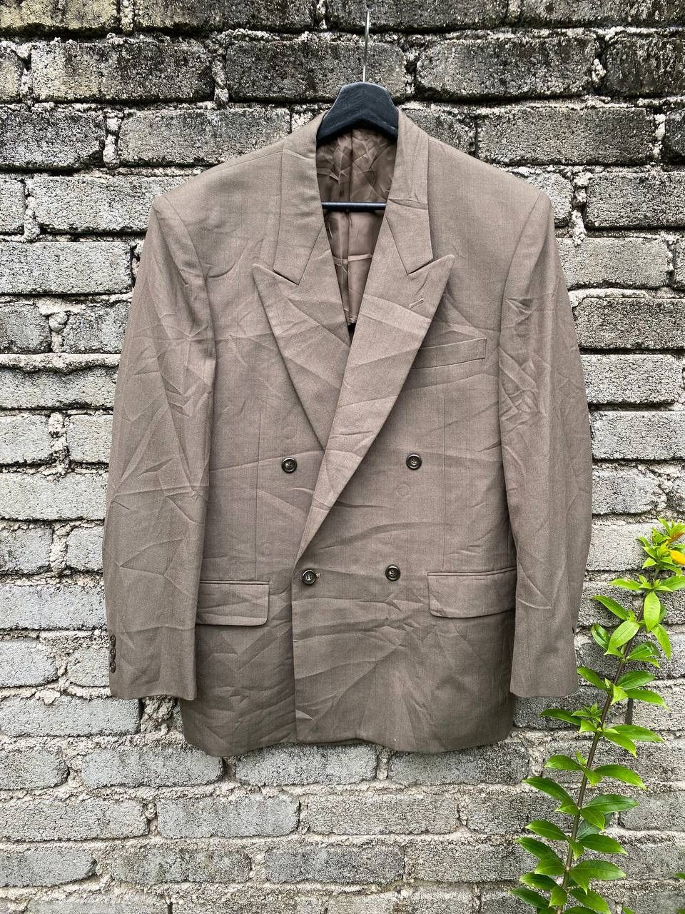 Japanese Brand Vintage Grace Zest Double Breasted Wool Blazer Size 48L - 1 Thumbnail