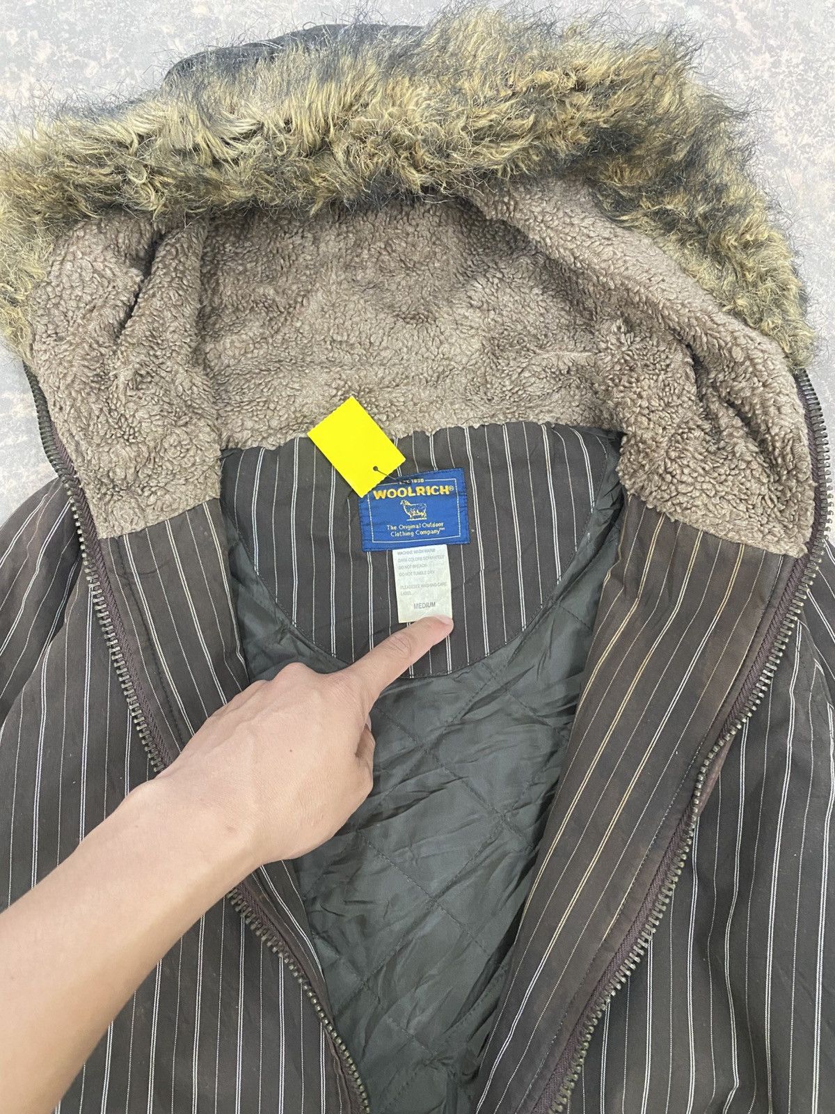 Woolrich Woolen Mills Woolrich Winter Jacket Fur Hooded Jacket 80s LGB PUNK GRUNGE Size US M / EU 48-50 / 2 - 8 Thumbnail