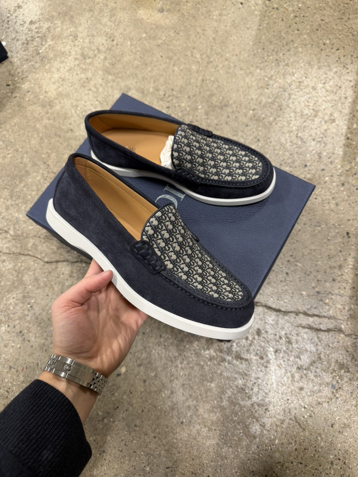 Dior Granville Oblique Suede Loafers NEW 1100$