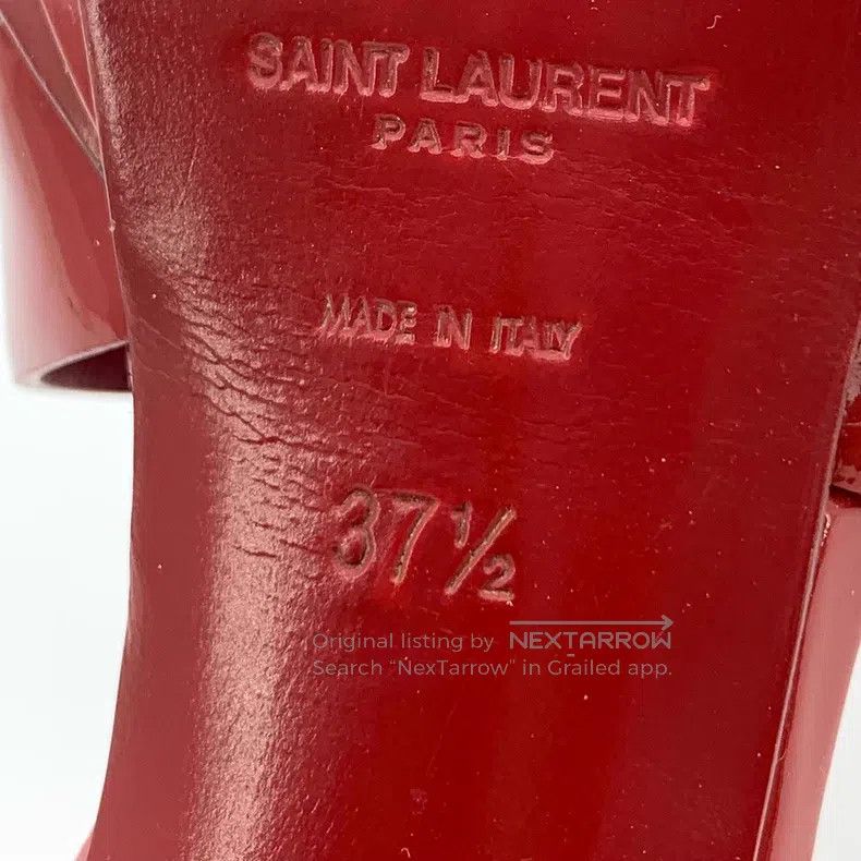 Saint Laurent Paris Saint Laurent Paris Red Patent Leather One-Strap Buckle Hi Size US 7 / IT 37 - 7 Thumbnail
