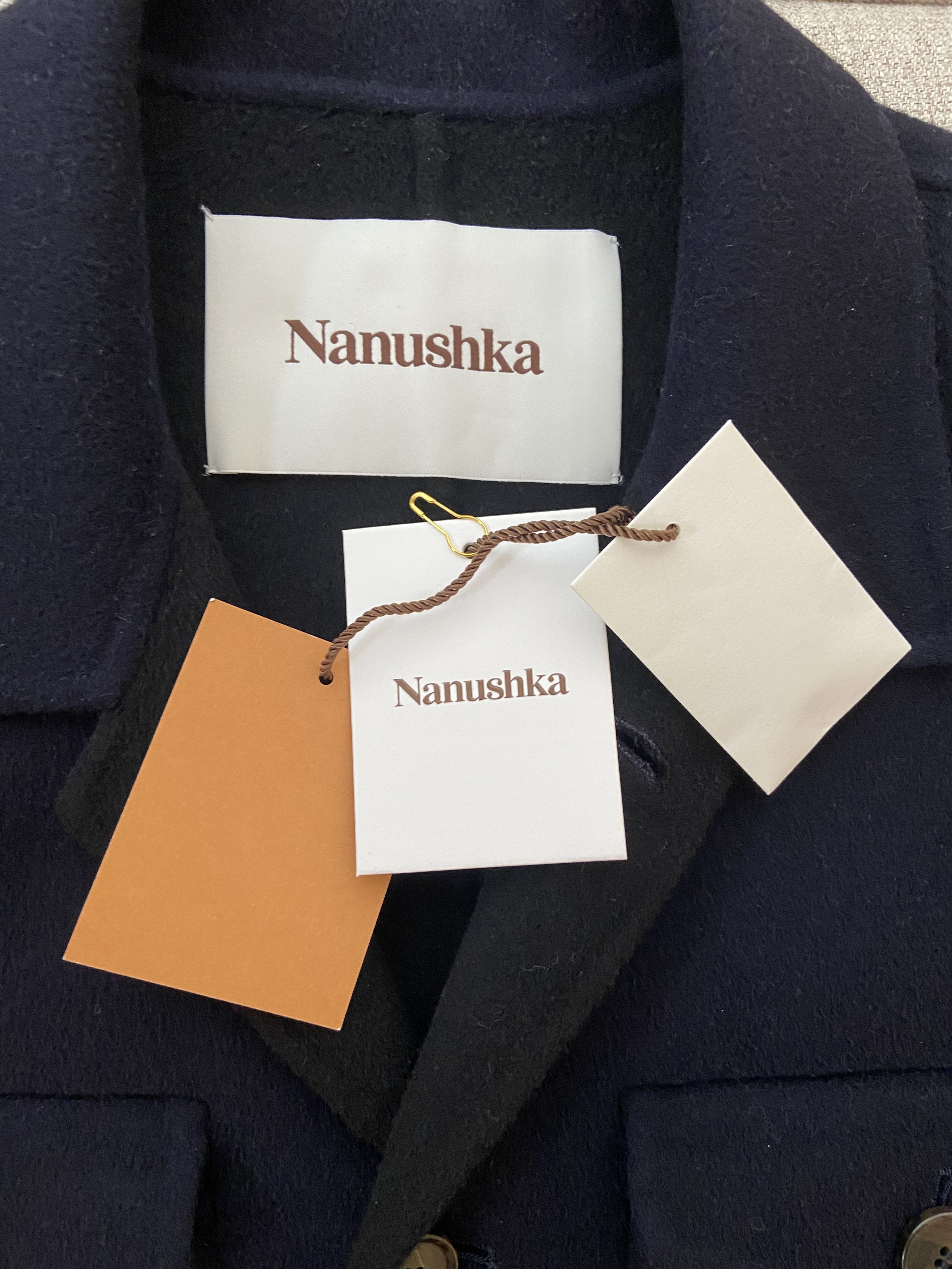 Nanushka Nanushka RHYES Wool and silk-blend jacket Navy S Size US S / EU 44-46 / 1 - 3 Thumbnail