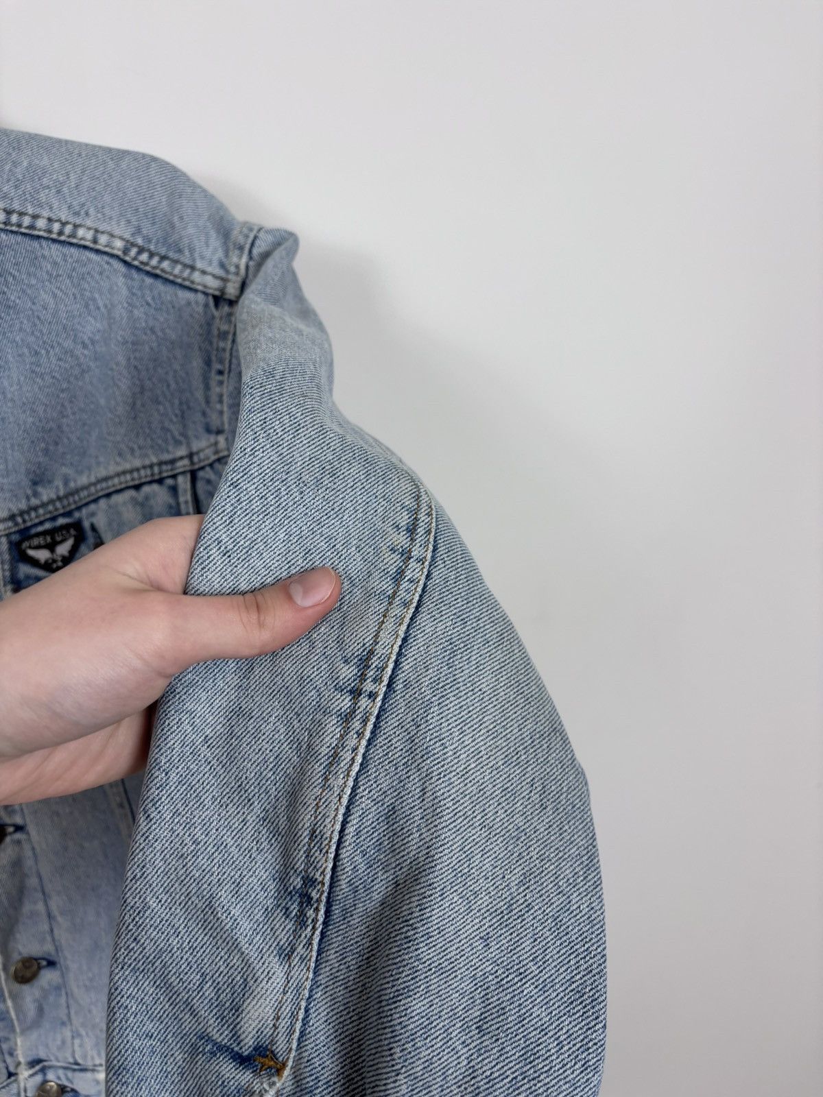 Avirex Vintage Avirex USA Men’s Light Blue Flight Denim Jacket Size US M / EU 48-50 / 2 - 10 Thumbnail