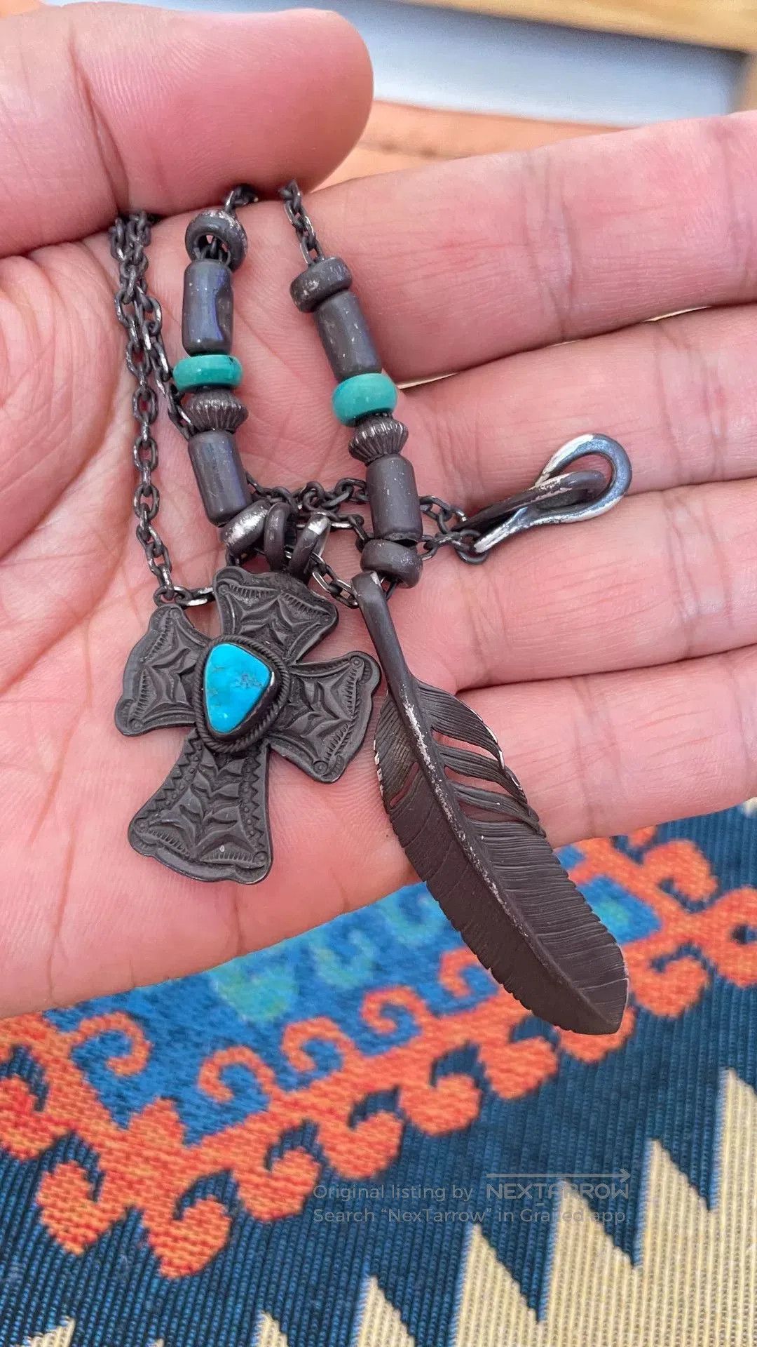 Japanese Brand Navajo Gary Reeves Cross Pendant. Size ONE SIZE - 8 Thumbnail
