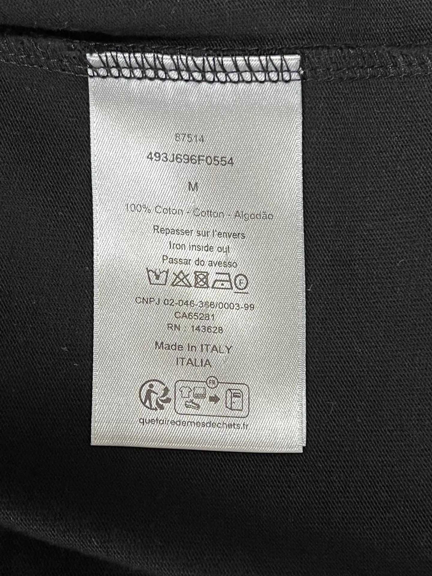 Dior Dior 1947 Script Flock Logo Black Tee M Size US M / EU 48-50 / 2 - 7 Thumbnail
