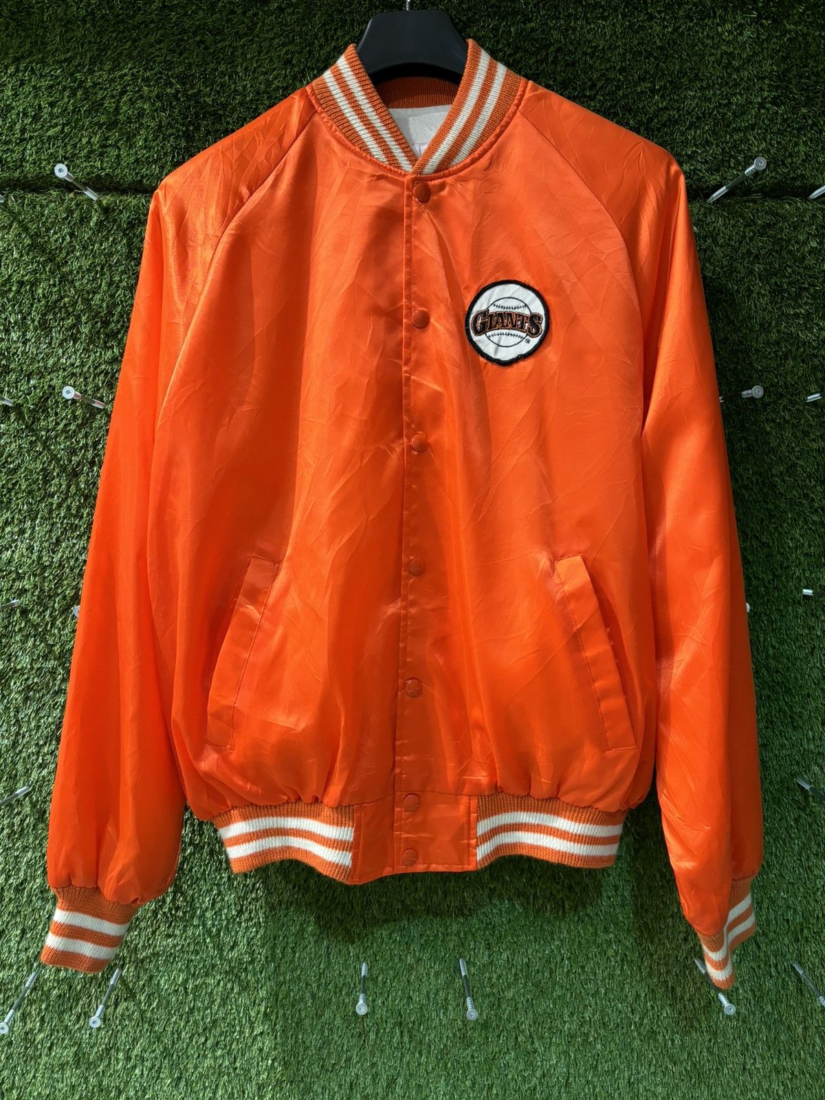 Vintage Vintage 90‘s San Francisco Giants Satin Bomber Jacket Size US XL / EU 56 / 4 - 1 Thumbnail