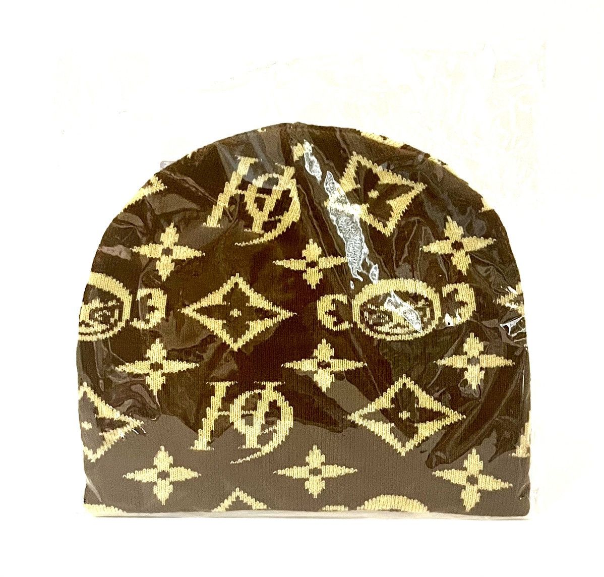 H99 Monogram Beanie - Brown ✧ ?99 ✧ ???????? beanies, ᴀɴɢᴇʟ99 knit visors  main image 4