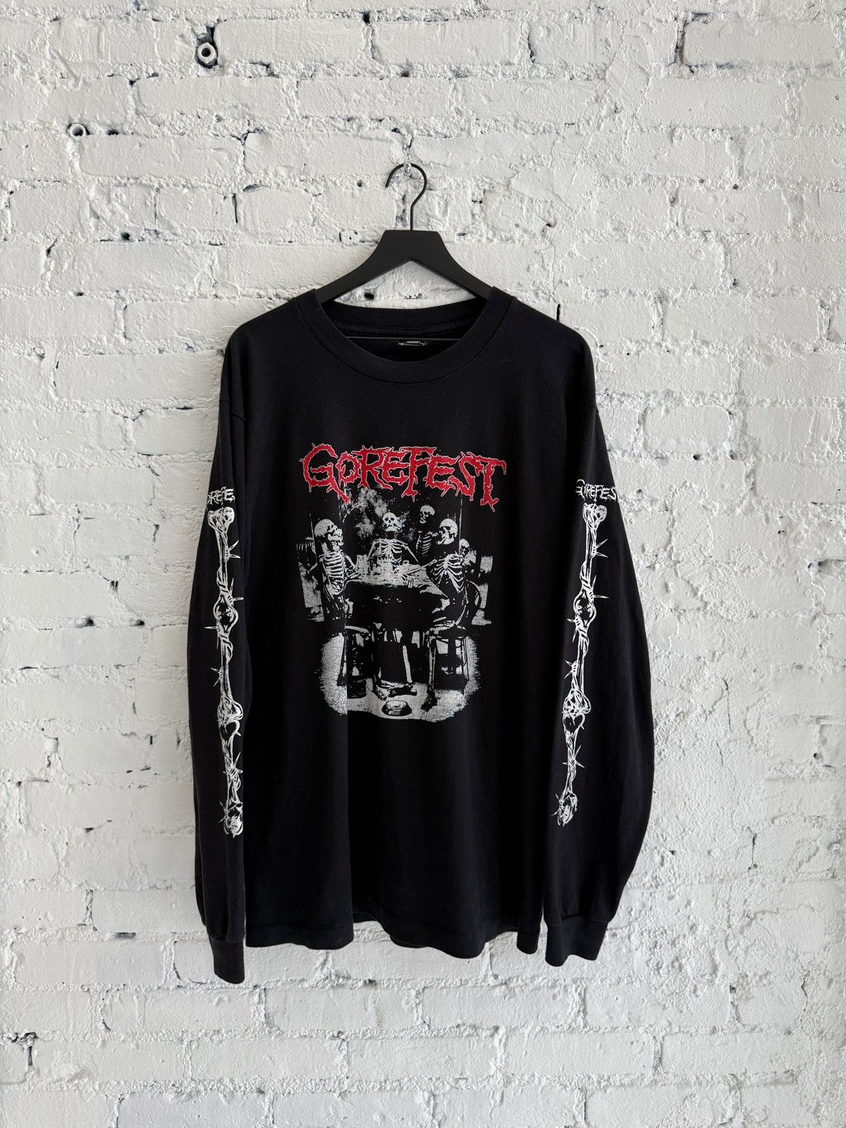 Vintage 1990s GOREFEST ‘I WAS BORN ALIVE’ L/S TEE Size US XL / EU 56 / 4 - 1 Thumbnail