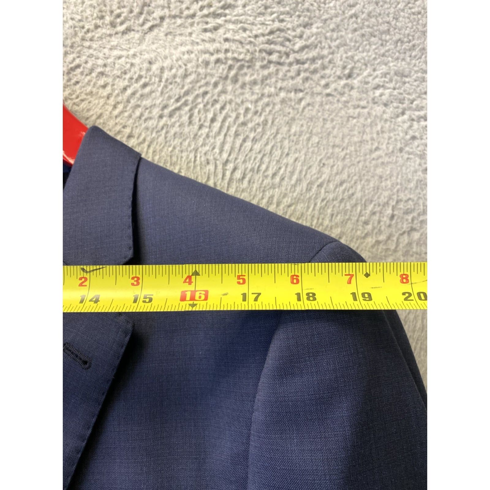 Emporio Armani VINTAGE Emporio Armani G-Line Navy Blue Wool Suit Jacket 45R Pants 35x32 2-Piece Mens Slim Notch Lapel Two Button Flat Front Double-Vented Size 48R - 7 Thumbnail