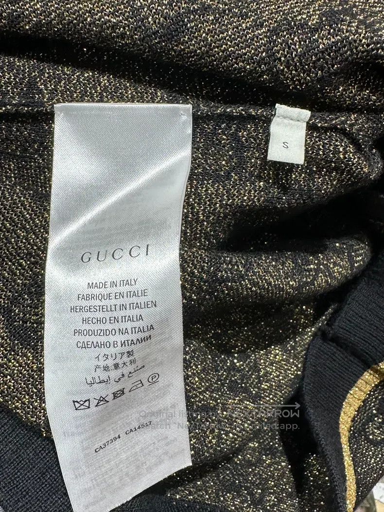 Gucci Gucci Black and gold colour-blocked coat Size S / US 4 / IT 40 - 5 Thumbnail