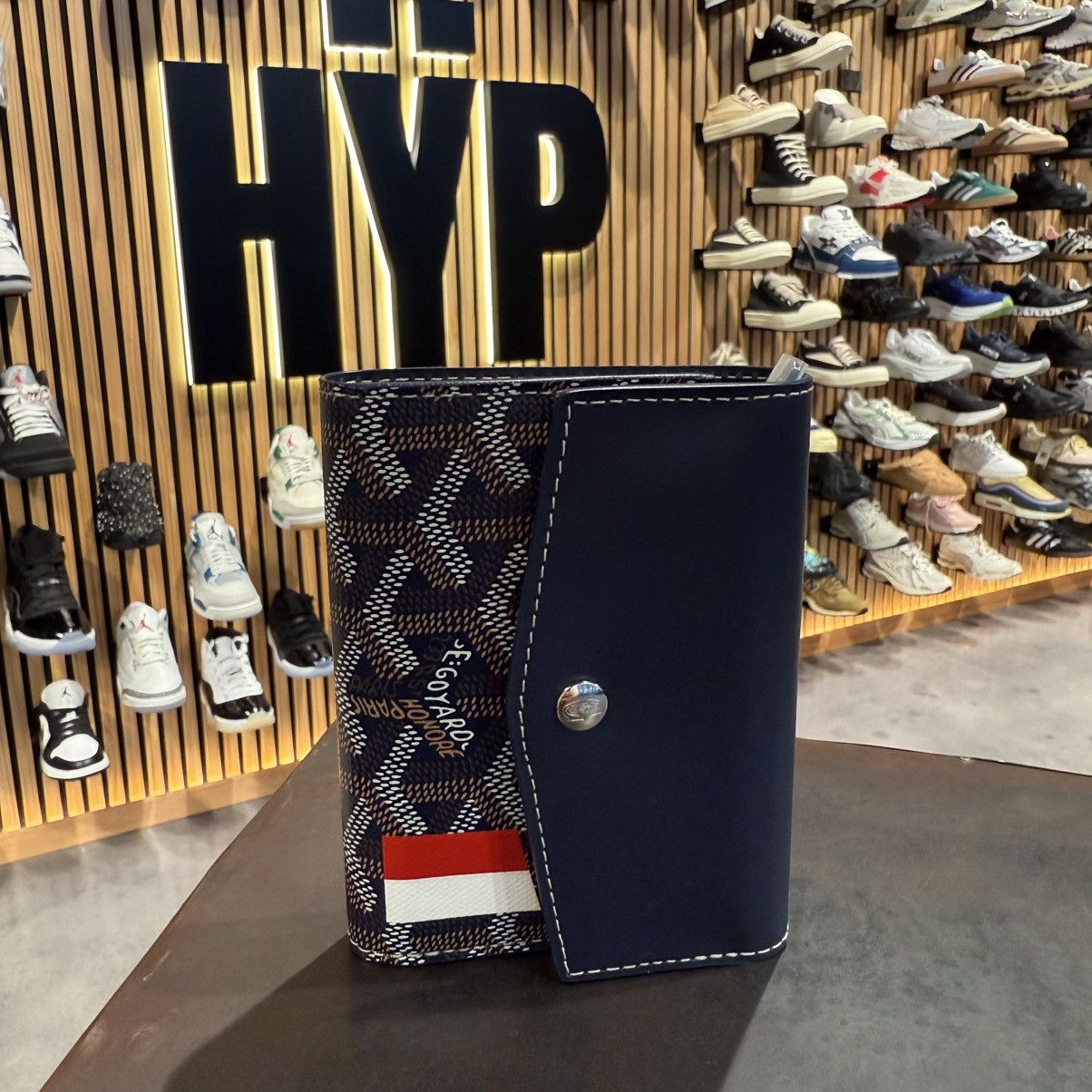 Goyard Saint Gabriel Painted Wallet Navy Blue
