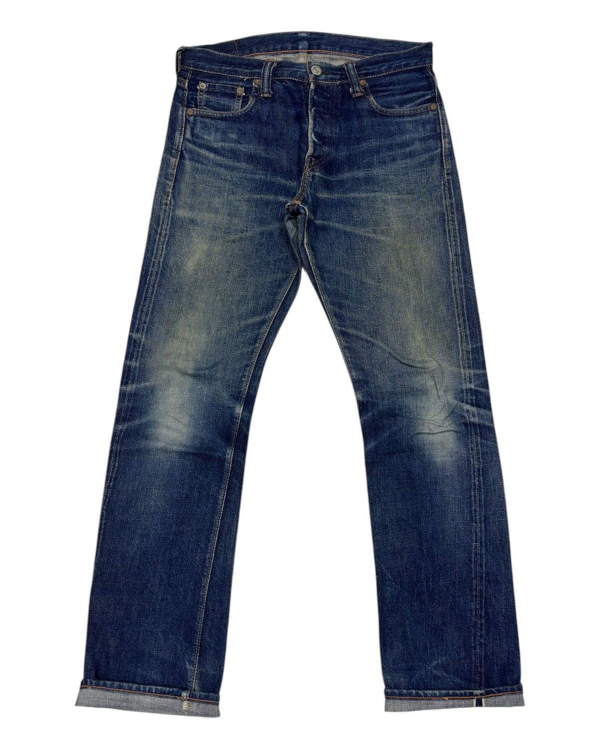 Full Count & Co. 🔥FULL COUNT SELVEDGE BLUE DISTRESSED DENIM JEANS Size US 30 / EU 46 - 2 Thumbnail