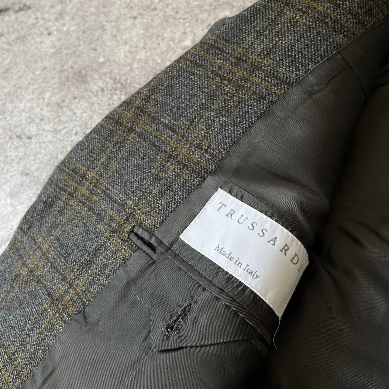 Trussardi × Vintage Vintage Trussardi Wool Italian Blazer Size 50R - 9 Thumbnail