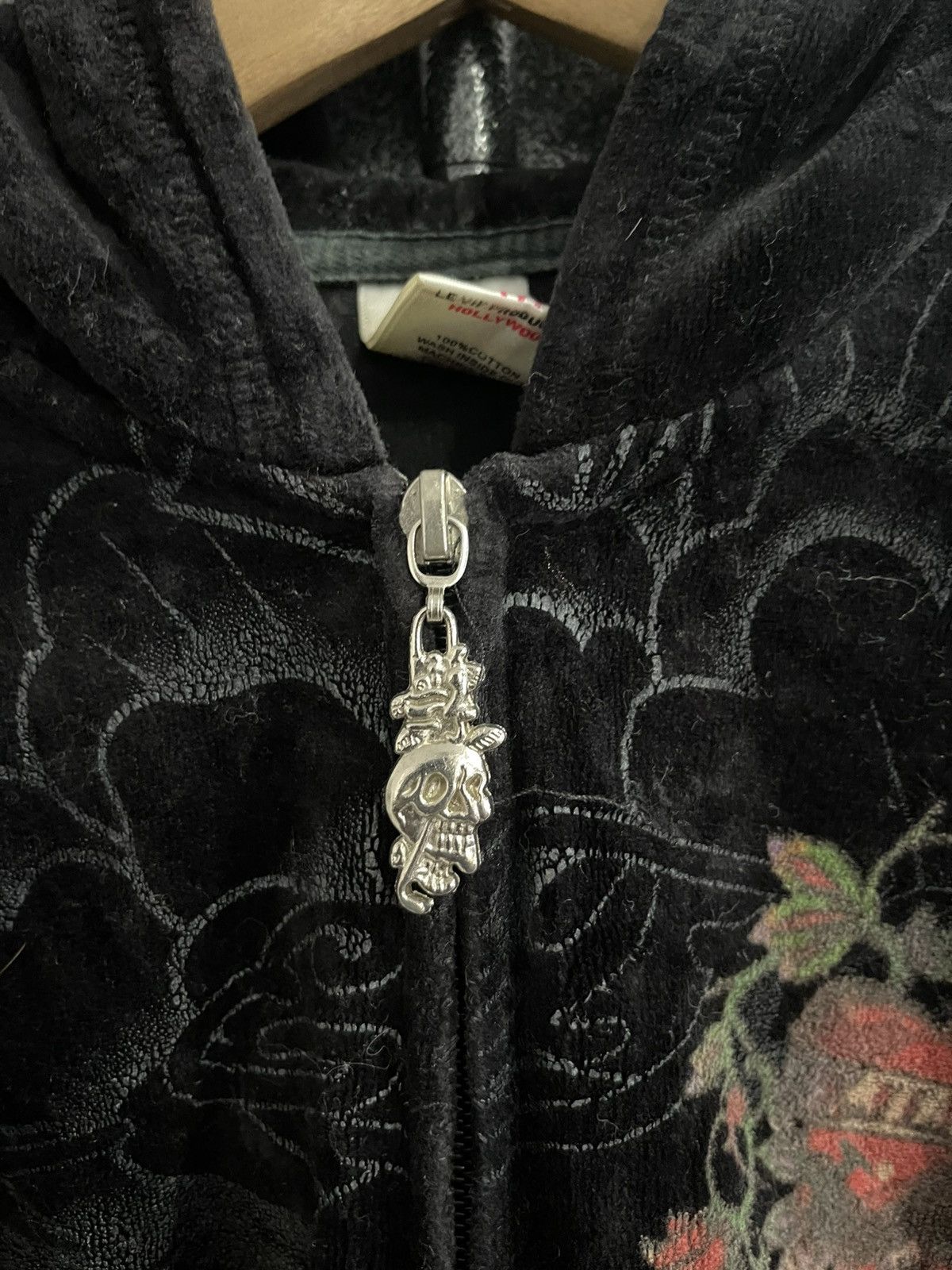 Ed Hardy Ed Hardy by Christian Audigier Velvet Hoodie Size M / US 6-8 / IT 42-44 - 8 Thumbnail