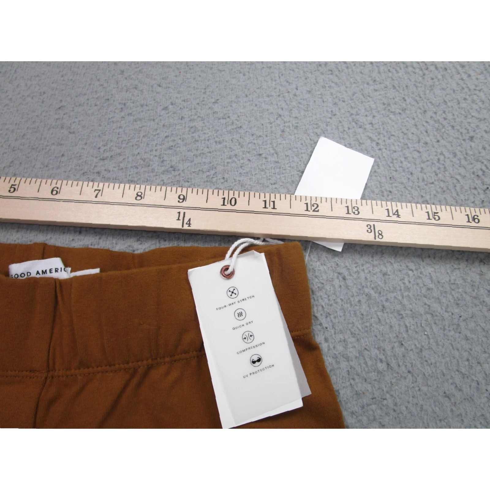 Good American Good American Women's Lounge Leggings Size 1 Brown Cotton Spandex High Rise Quick Dry Activewear Size 25" / US 0 / IT 36 - 4 Thumbnail