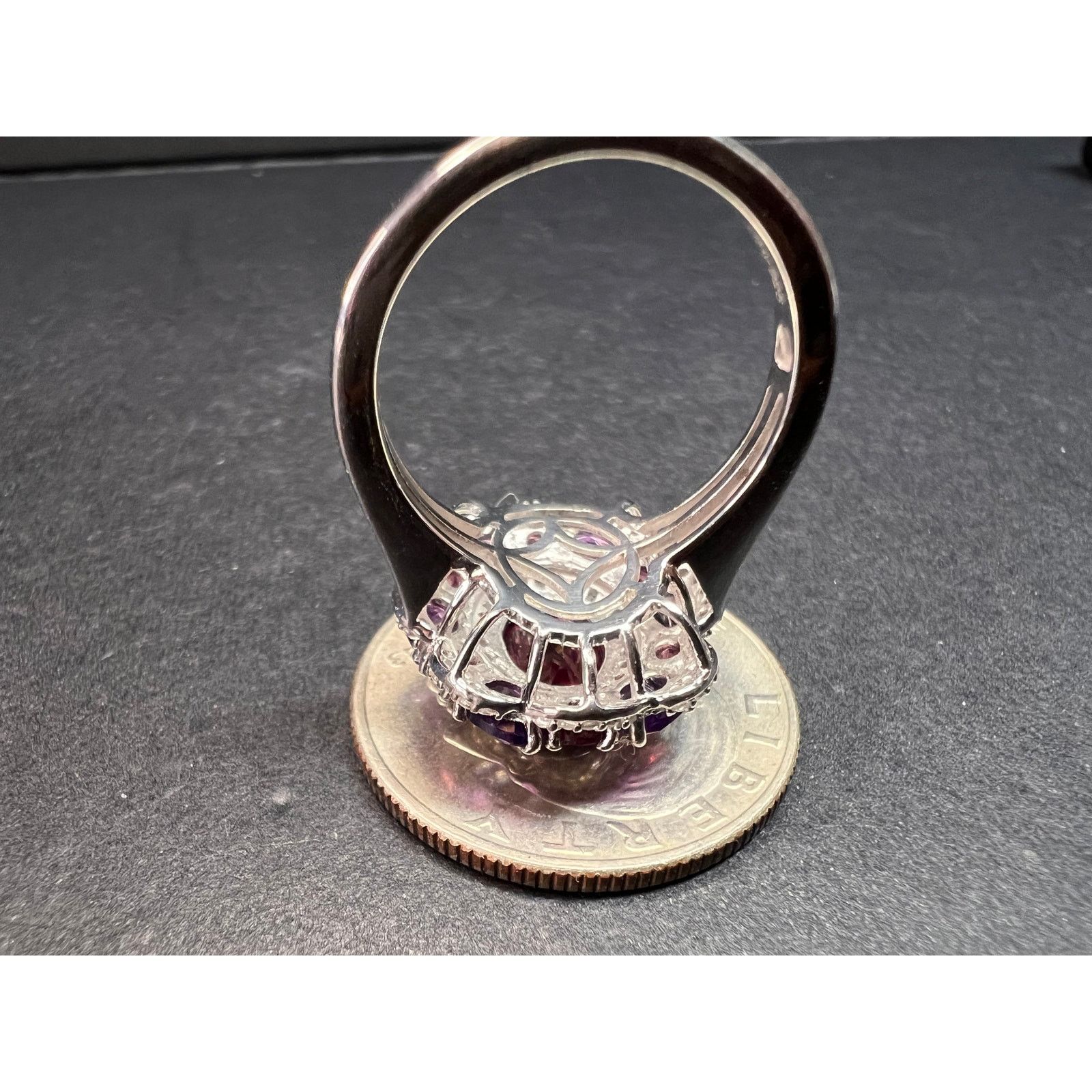 Other NEW rhodolite garnet and amethyst ring in 925 silver size 7 Size ONE SIZE - 6 Thumbnail