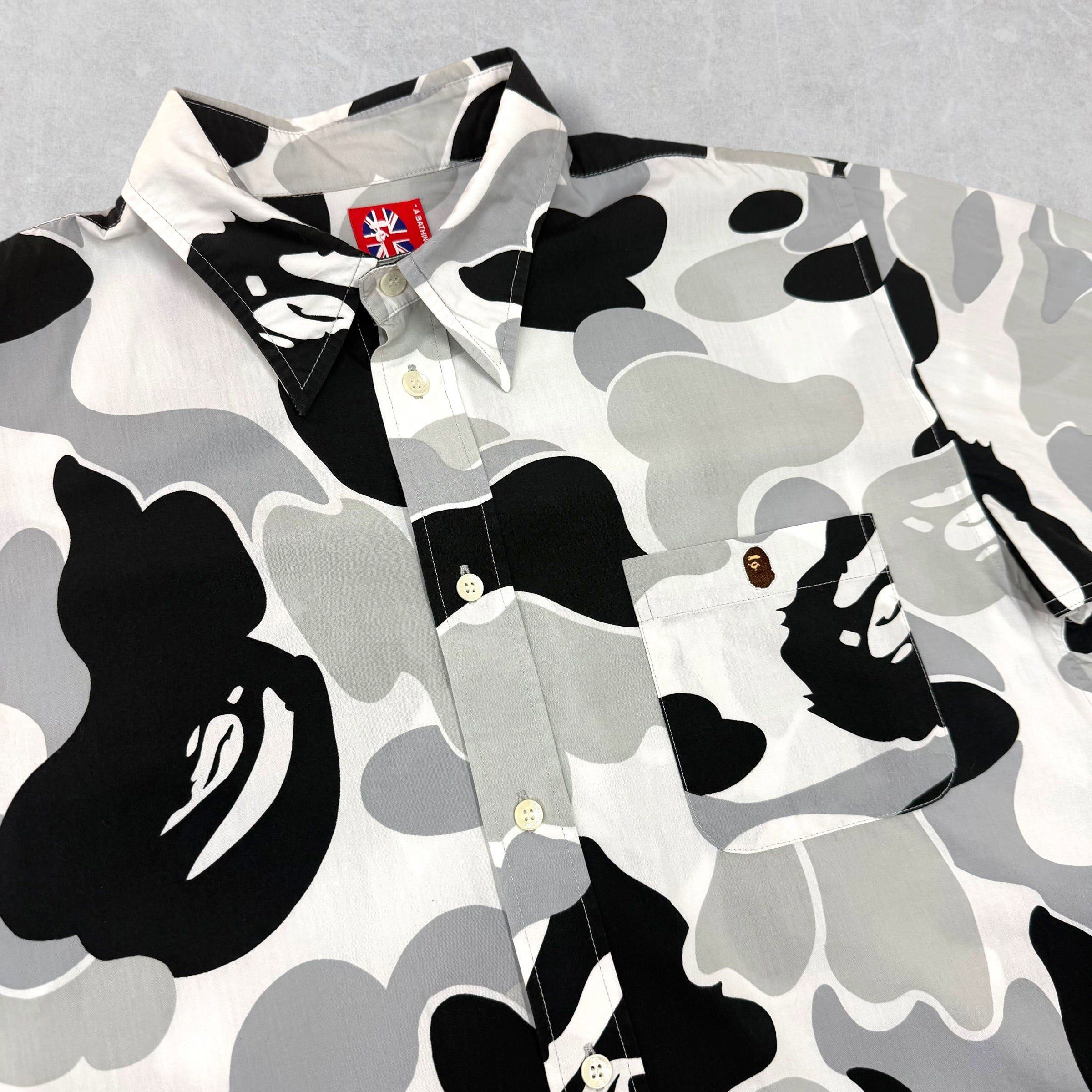 Bape Bape Grey Camo Button Up L Size US L / EU 52-54 / 3 - 3 Thumbnail
