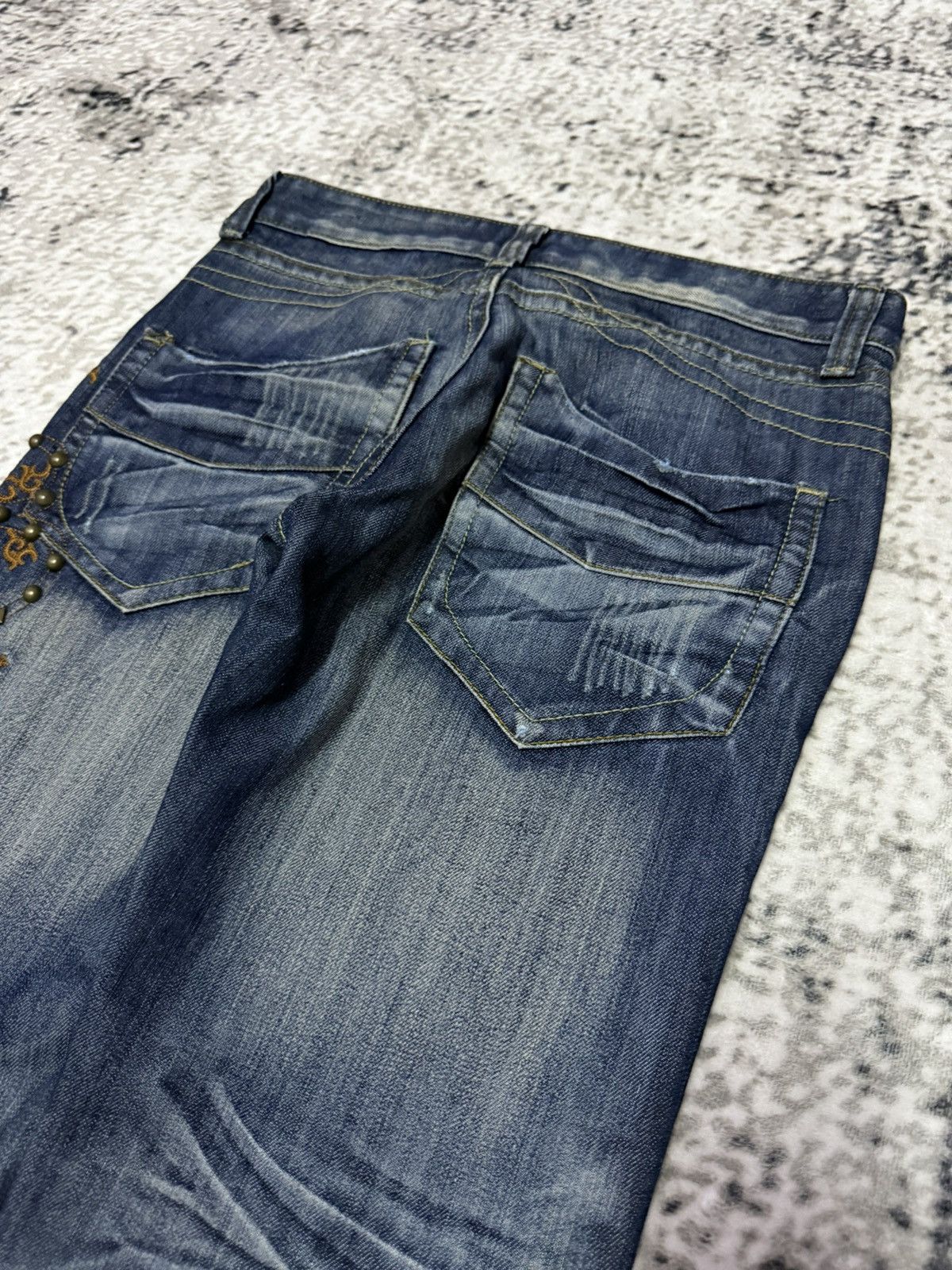 Japanese Brand Tornado Mart Style Studded Tribal Denim Japanese Brand Size US 30 / EU 46 - 11 Thumbnail