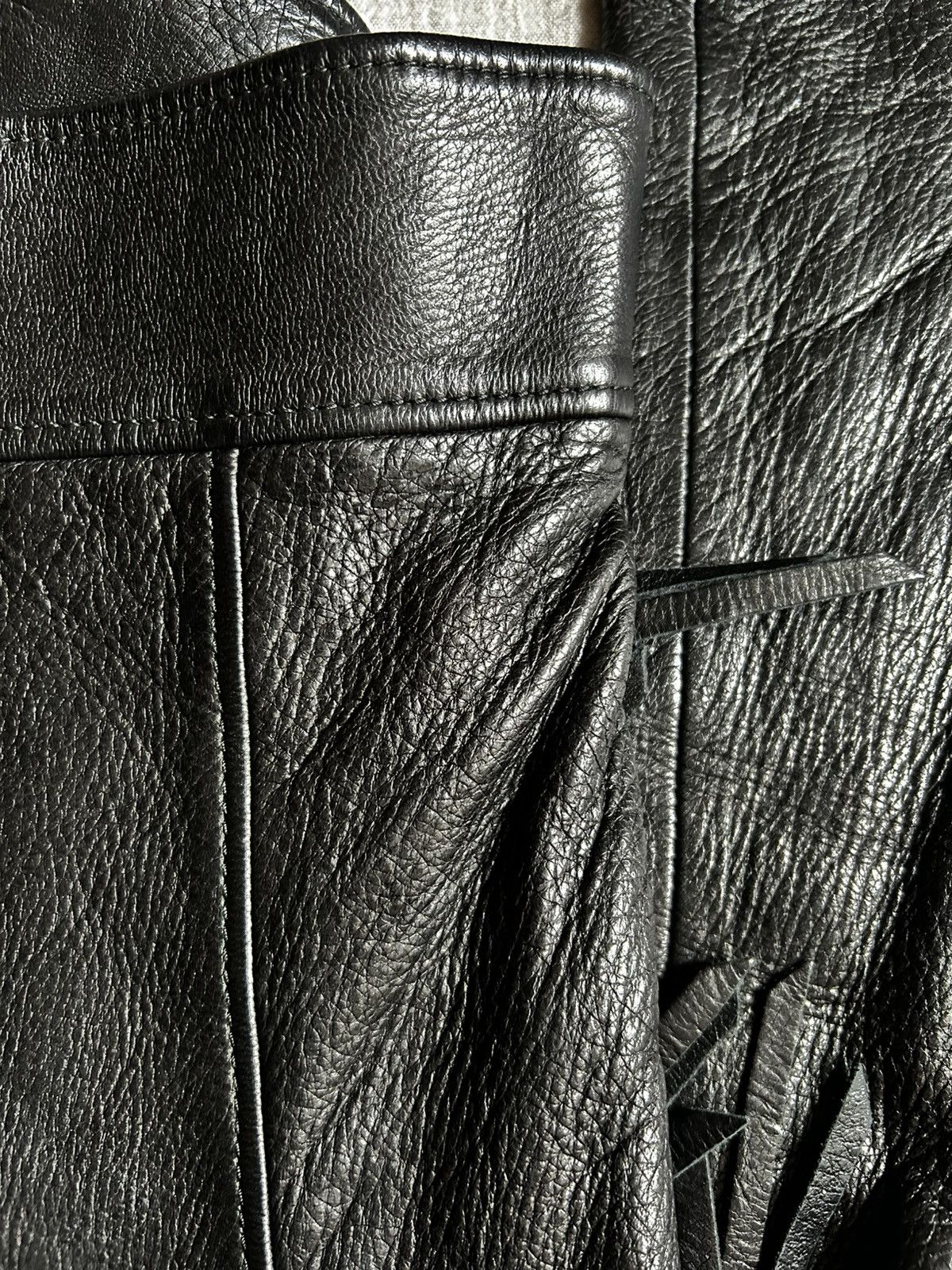 Gucci Gucci 2017 deer hide biker leather jacket with fringle Size S / US 4 / IT 40 - 17 Thumbnail