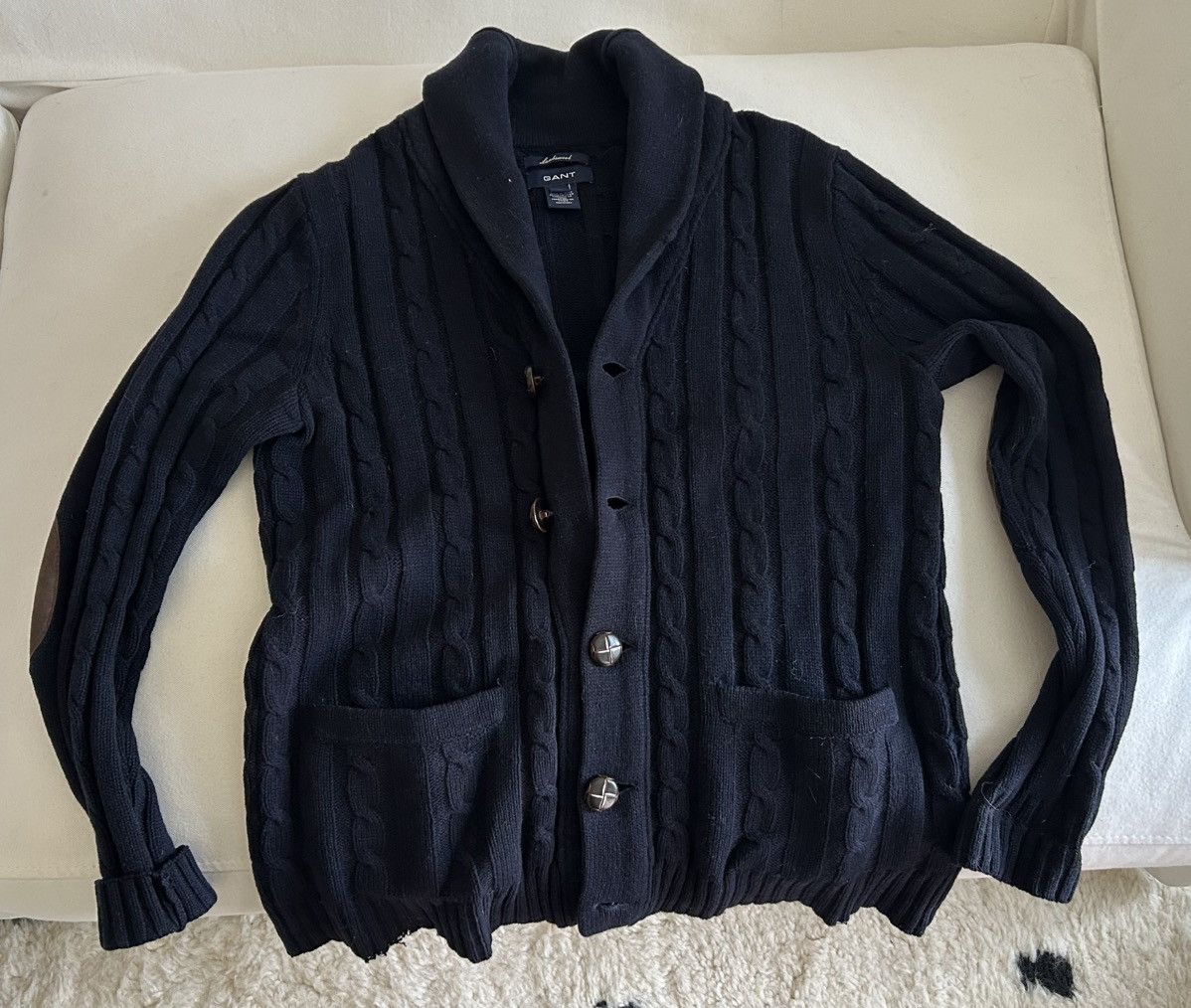 Gant VINTAGE Gant navy shawl collar cardigan Size US M / EU 48-50 / 2 - 4 Thumbnail