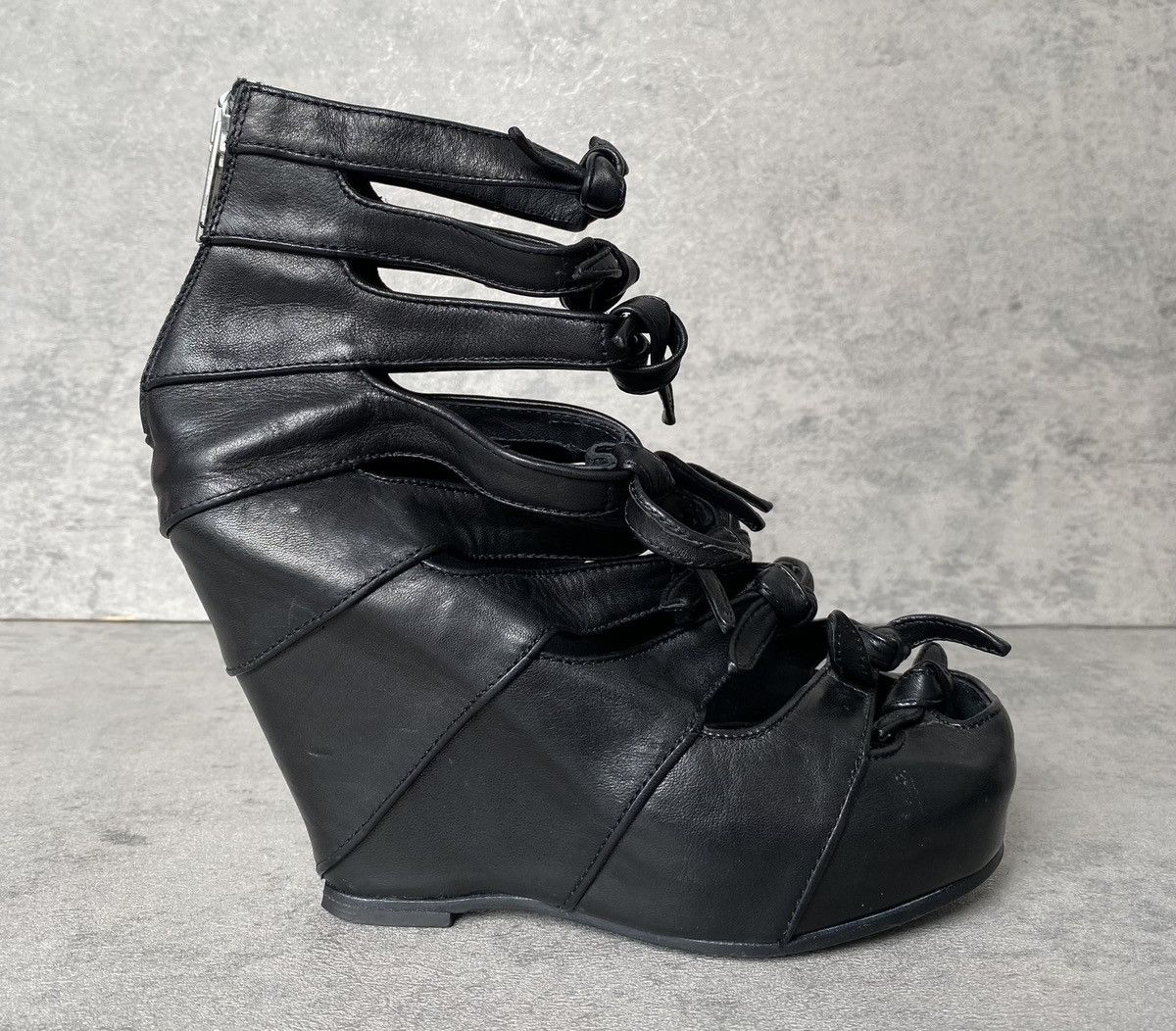 Rick Owens RICK OWENS - SS11 RHINO LEATHER WEDGES Size US 5 / IT 35 - 3 Thumbnail