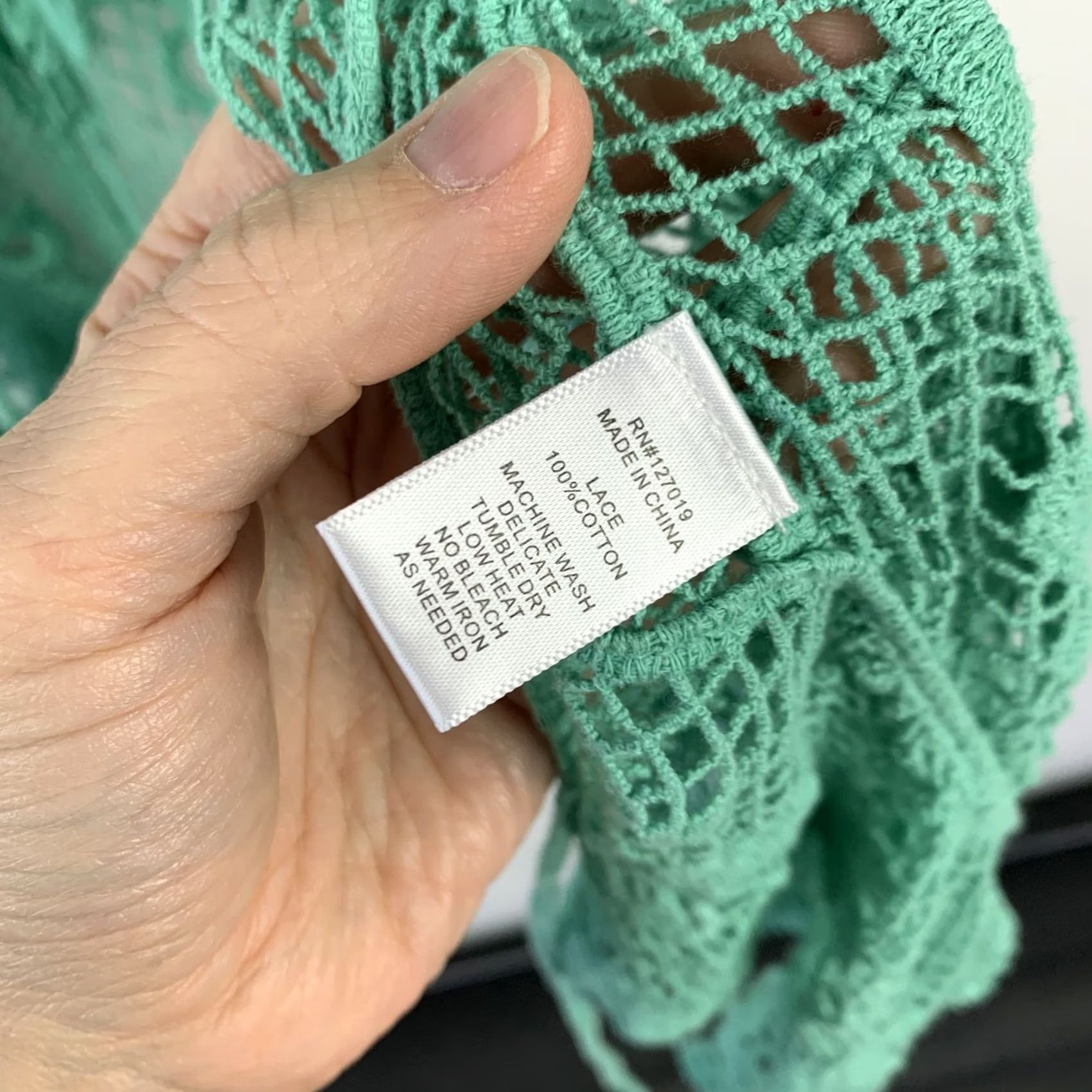 Pinko Pink Cadillac Open Front Vest Crochet Lace Cardigan Boho Women XL Green Casual Beach Festival 100 Cotton Women Bohemian Beach Festival 90s? Size US XL / EU 56 / 4 - 6 Thumbnail