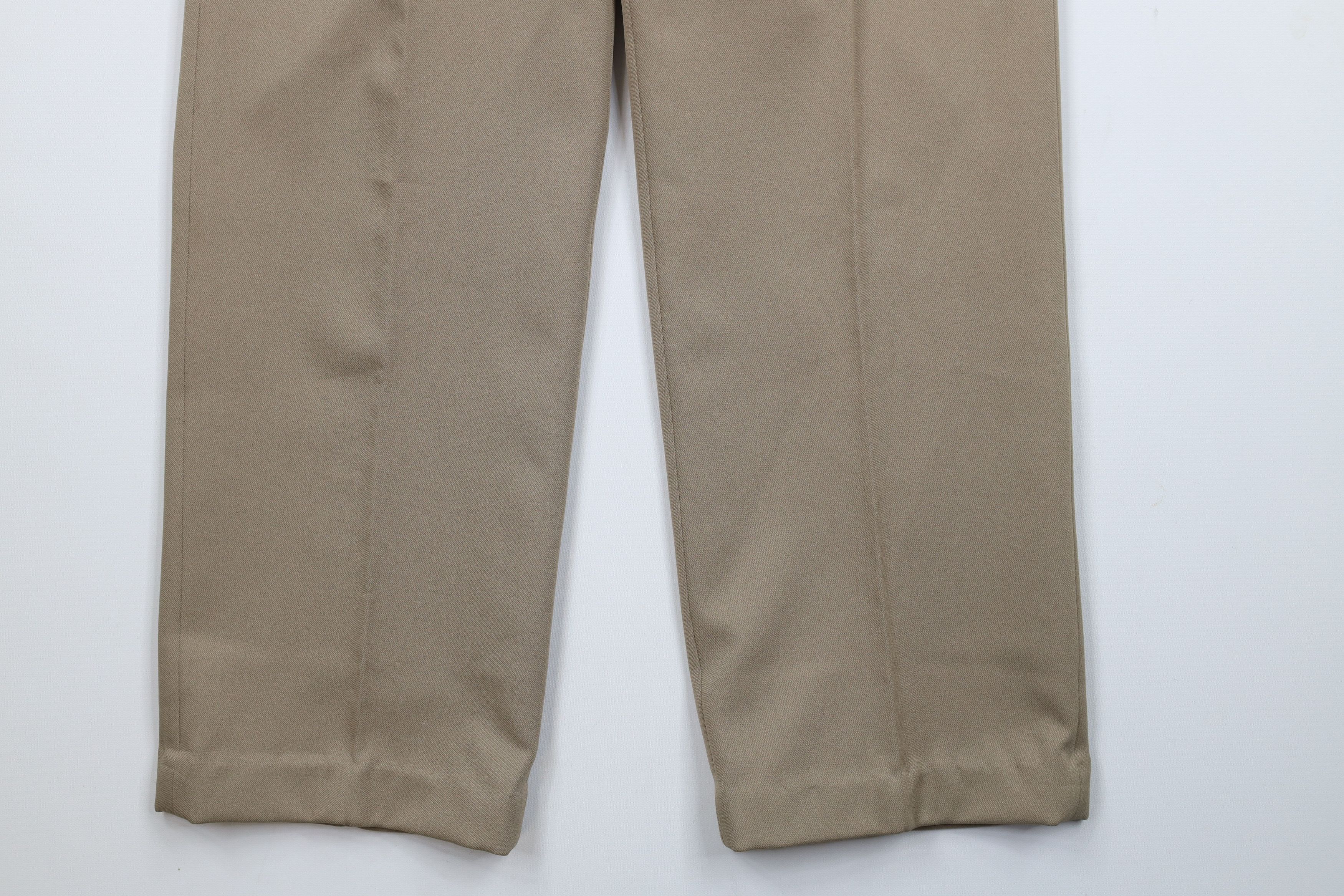 Vintage Vintage 70s Streetwear Knit Wide Leg Chino Pants Beige USA Size US 34 / EU 50 - 4 Thumbnail
