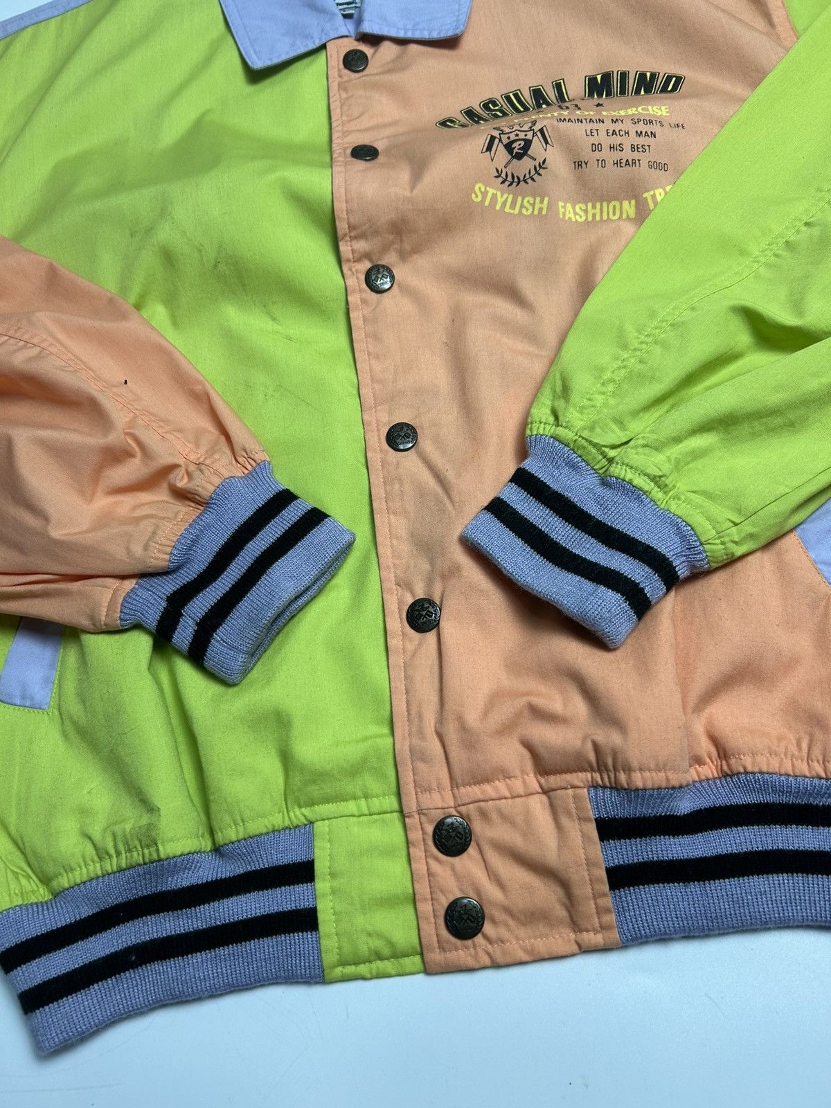 Japanese Brand CITY CATS MULTI COLOR BOMBER JACKET Size US M / EU 48-50 / 2 - 2 Thumbnail
