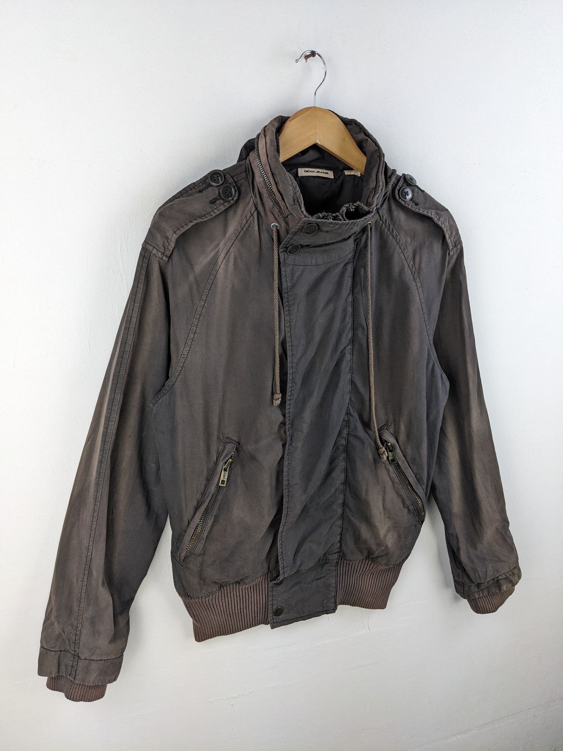 DKNY × Vintage Vintage DKNY Jacket Hoodie Military Style Size US M / EU 48-50 / 2 - 3 Thumbnail