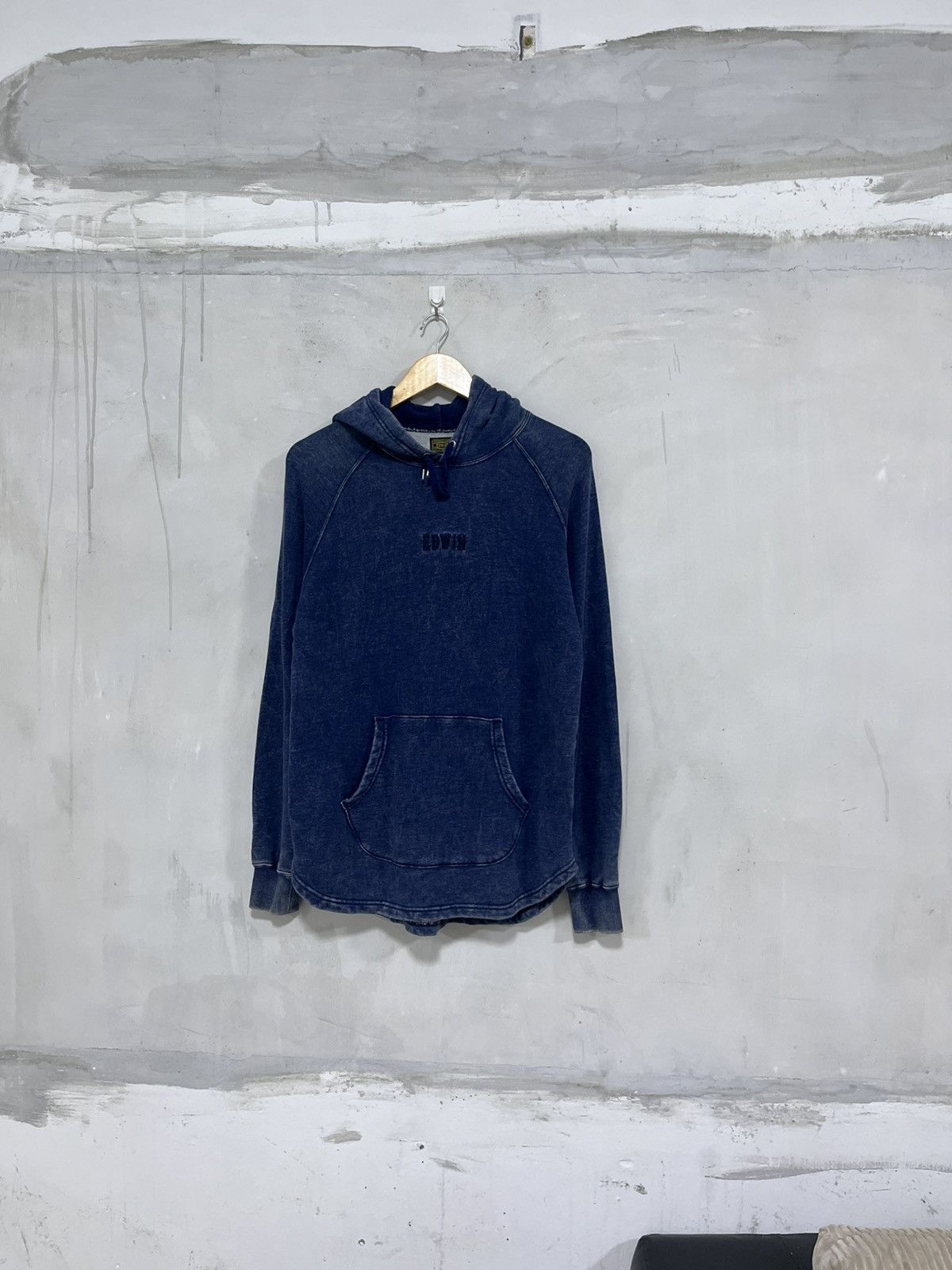 Edwin Vtg Edwin Washed Denim Pull Over hoodie x Japanese brand Size US L / EU 52-54 / 3 - 1 Thumbnail