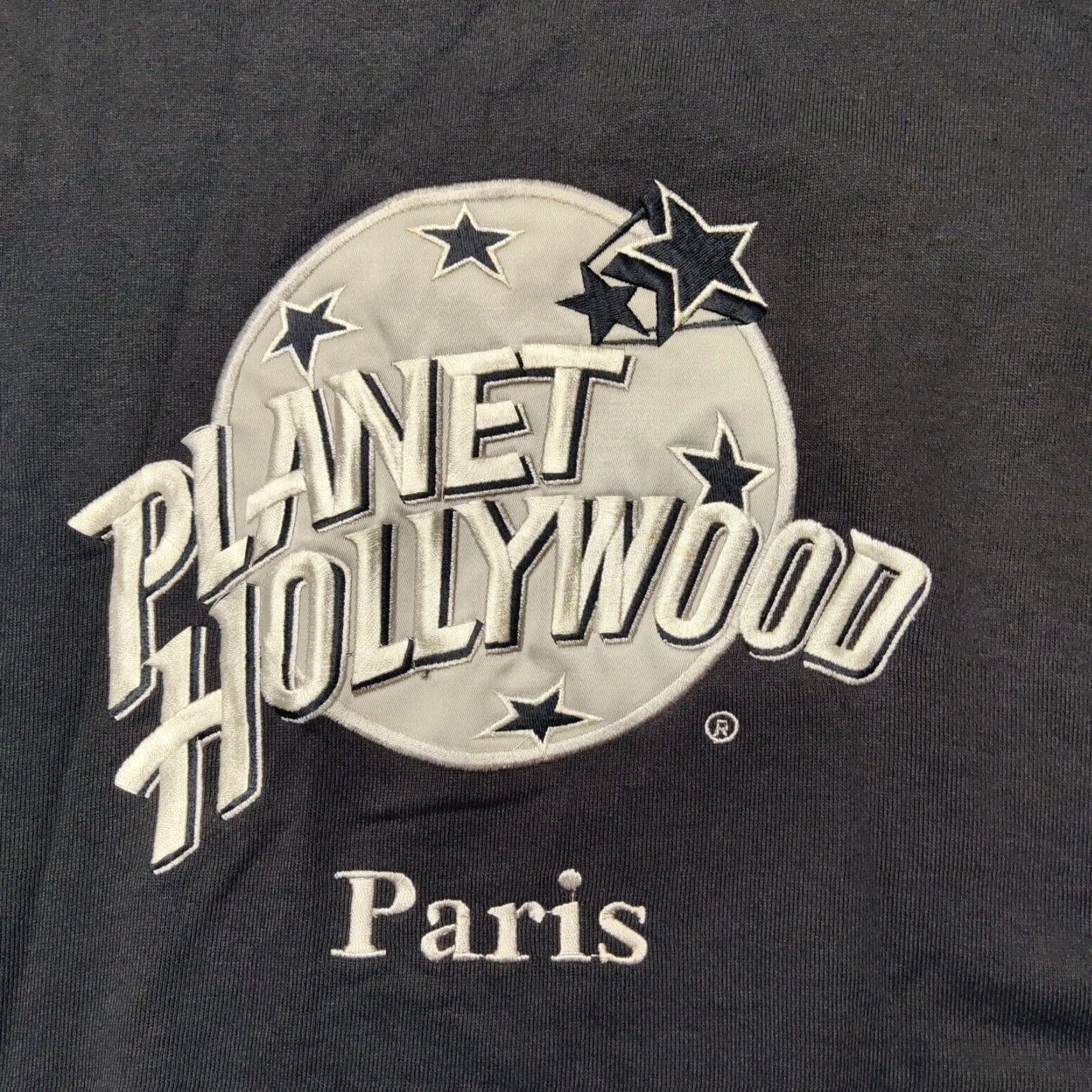 Planet Hollywood VTG PLANET HOLLYWOOD PARIS Men Large Black Pullover Sweatshirt EUC Embroidered Patch Shirt Size US L / EU 52-54 / 3 - 3 Thumbnail
